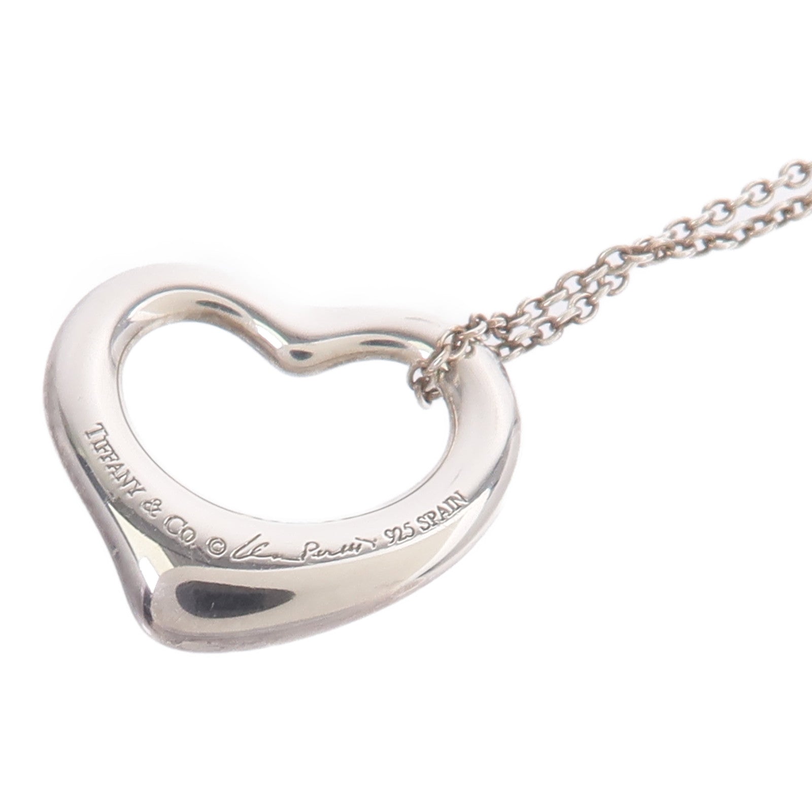 TIFFANY＆CO 925純銀Open Heart Necklace項鍊