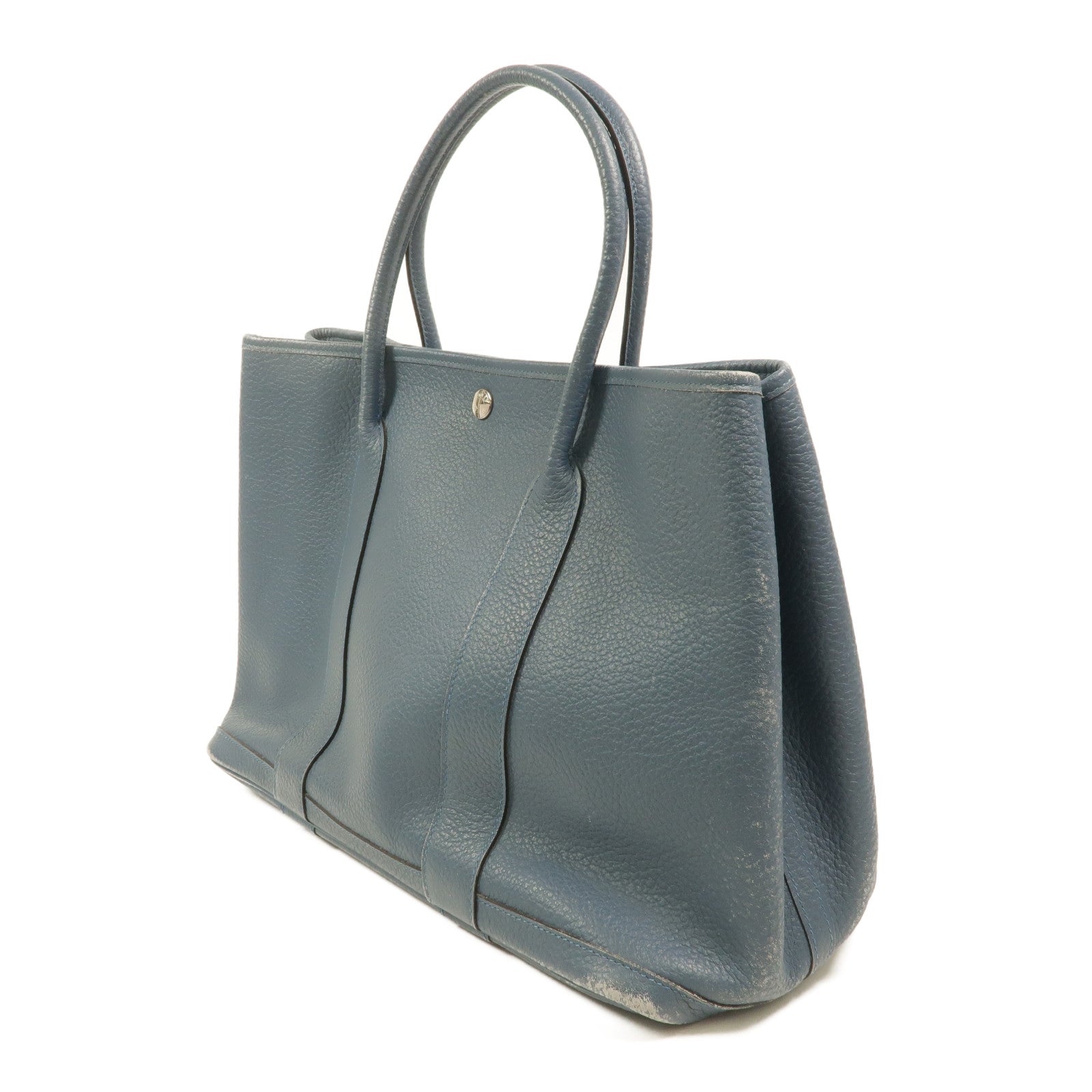HERMES Garden Party PM手挽袋Blue Orage