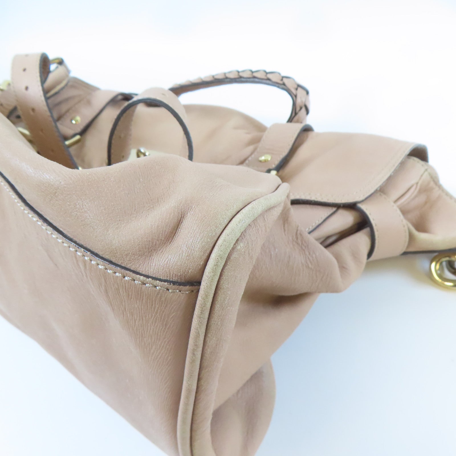 MULBERRY 牛皮皮革2 Way Shoulder Bag金扣手挽肩背兩用袋粉紅色