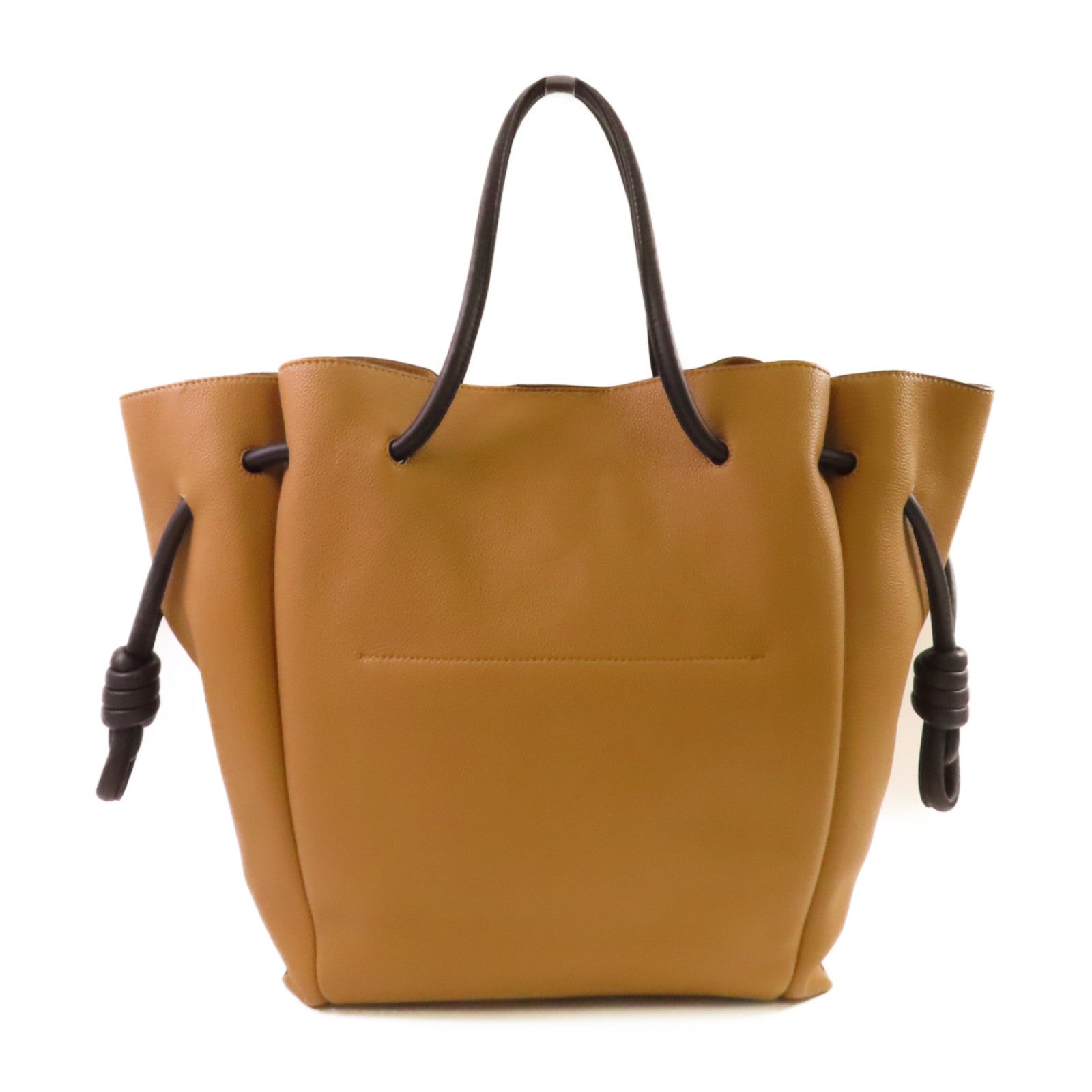 LOEWE 牛皮皮革Flamenco Knot Tote Bag肩背袋啡色