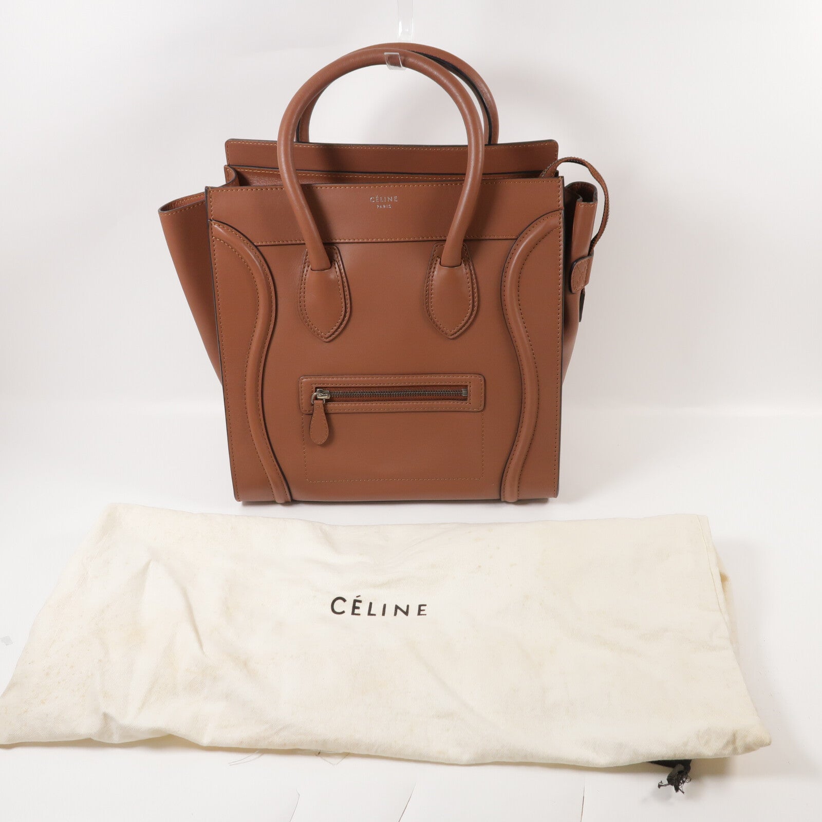 CELINE 牛皮皮革Luggage Tote手挽袋
