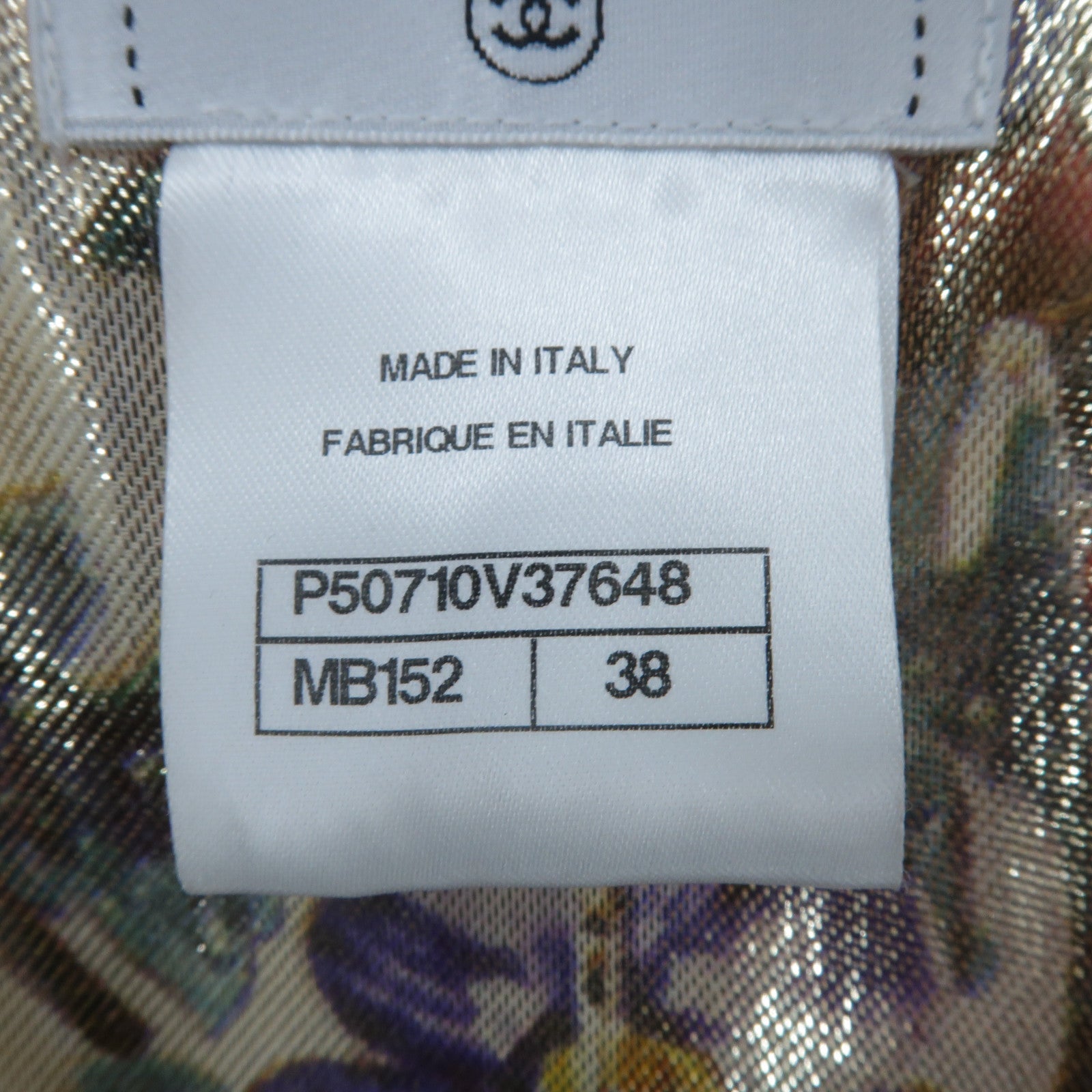CHANEL Silk/Polyester 15C New Paris-Dubai Runway Top Blouse上衣