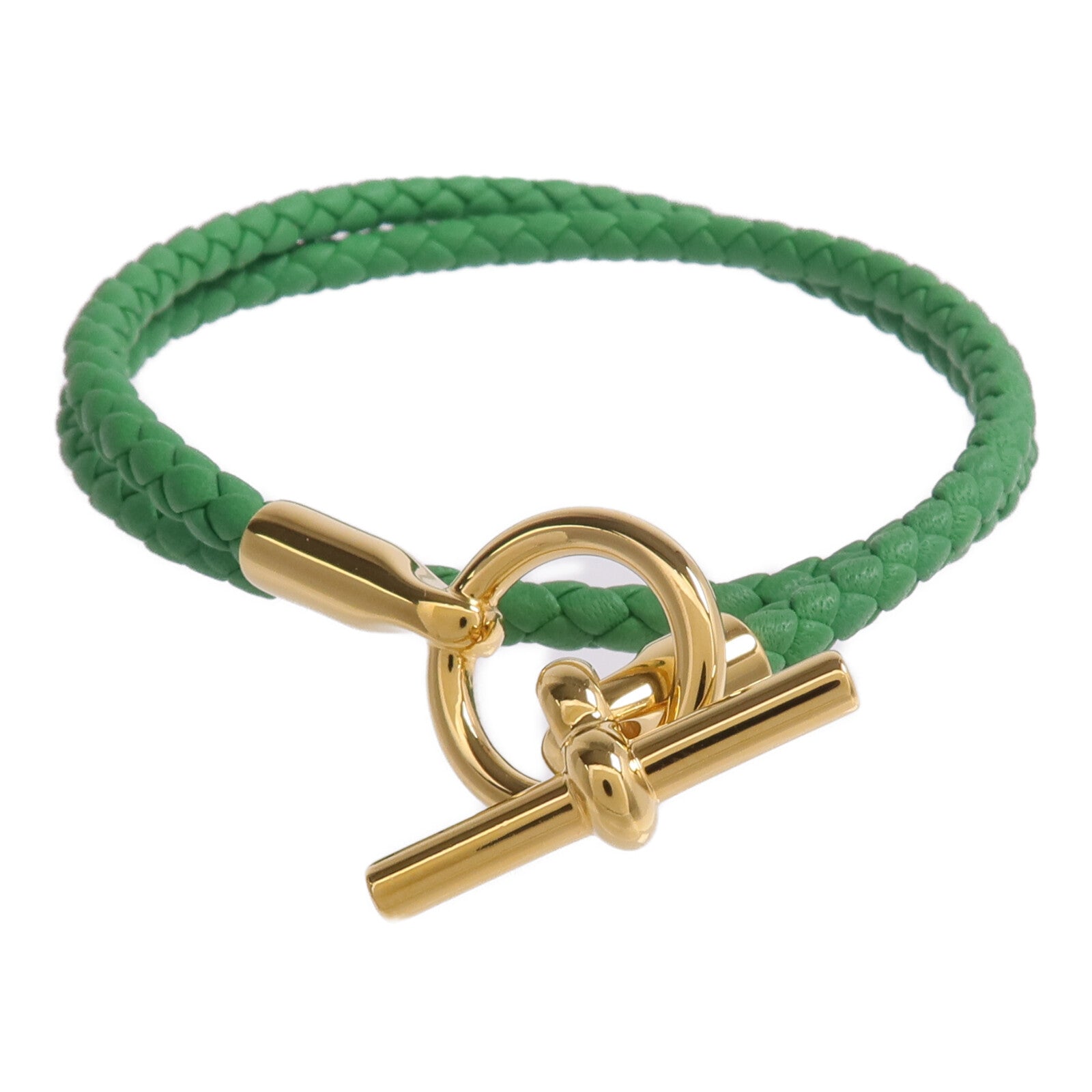 HERMES Swift皮革Glenan Double Tour手帶Menthe