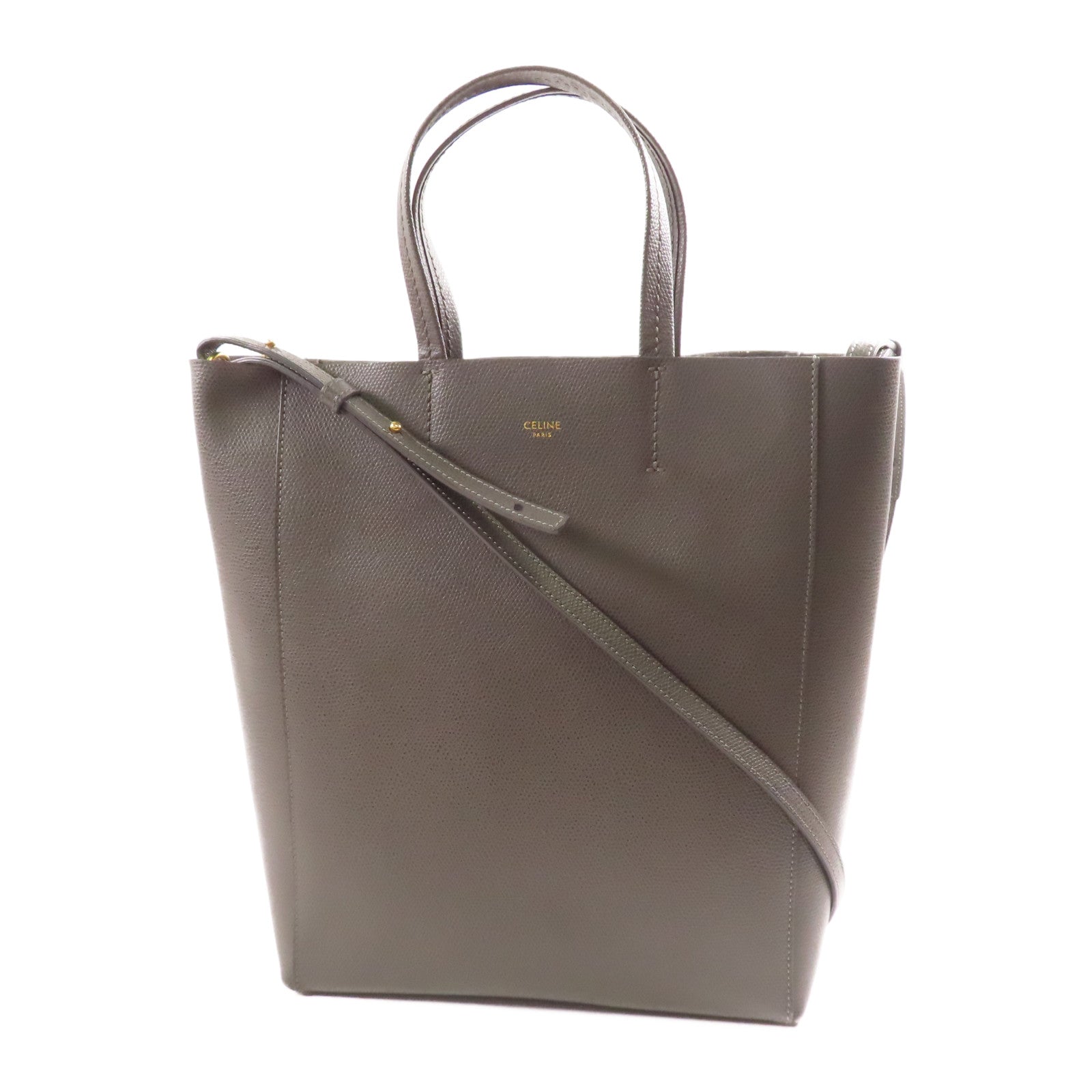CELINE 皮革Vertical Cabas金扣手挽肩背兩用袋