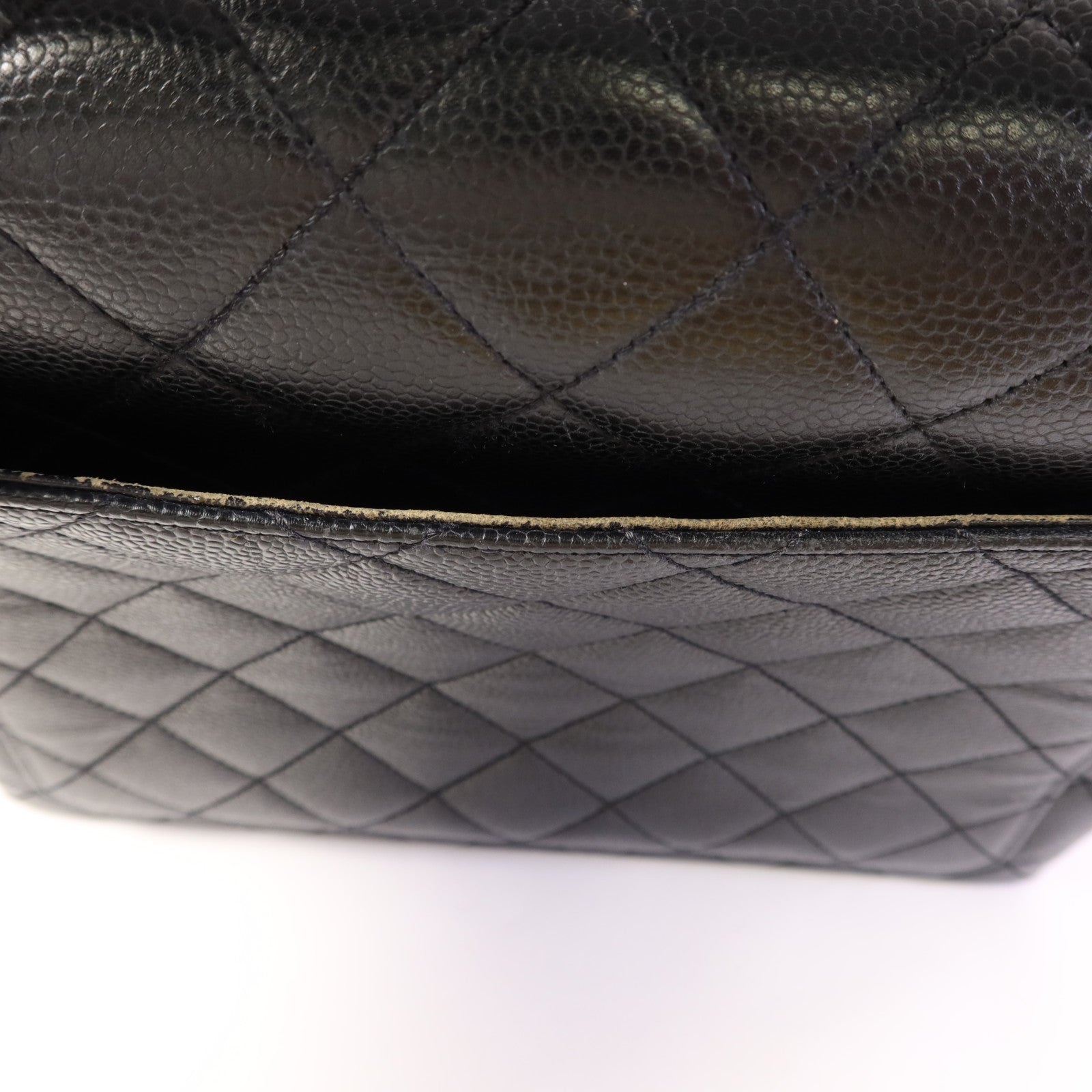 CHANEL 牛皮皮革Matelasse Bag銀扣手挽袋