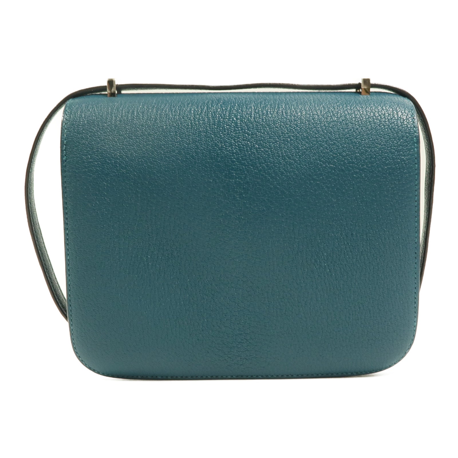 HERMES Chevre Mysore皮革Constance Mini肩背袋Vert Bosphore