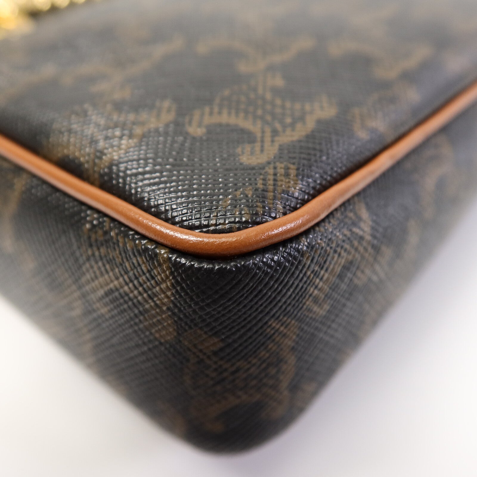CELINE 塗層帆布Small Patapans鏈帶肩背袋