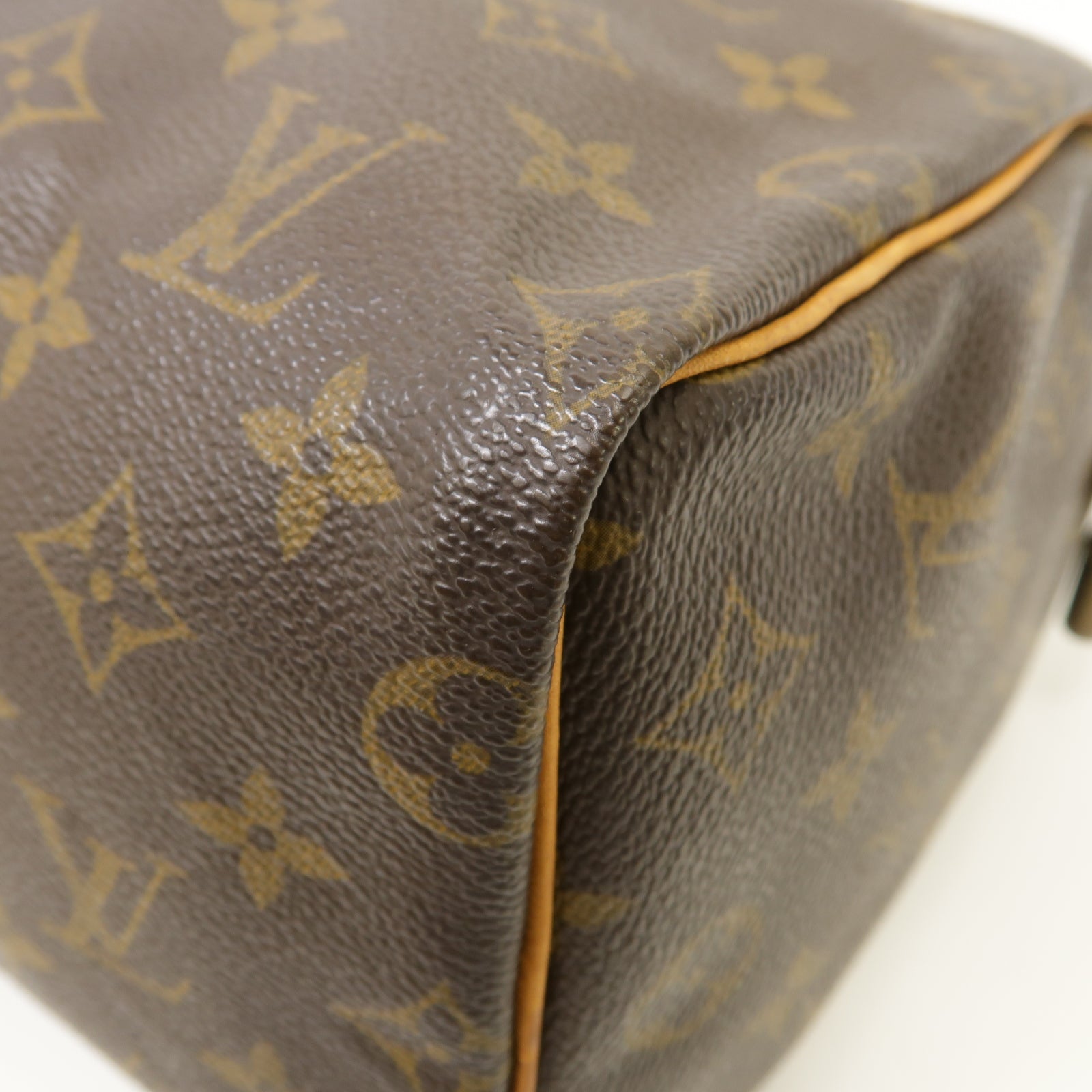 LOUIS VUITTON Monogram Speedy 25金扣手挽袋棕色
