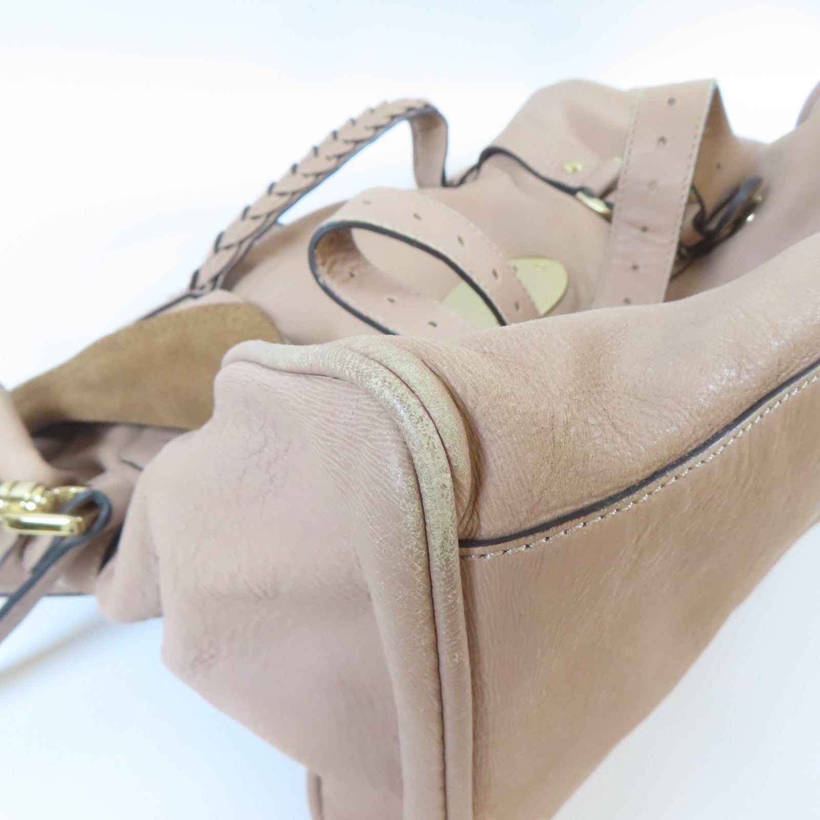 MULBERRY 牛皮皮革2 Way Shoulder Bag金扣手挽肩背兩用袋粉紅色