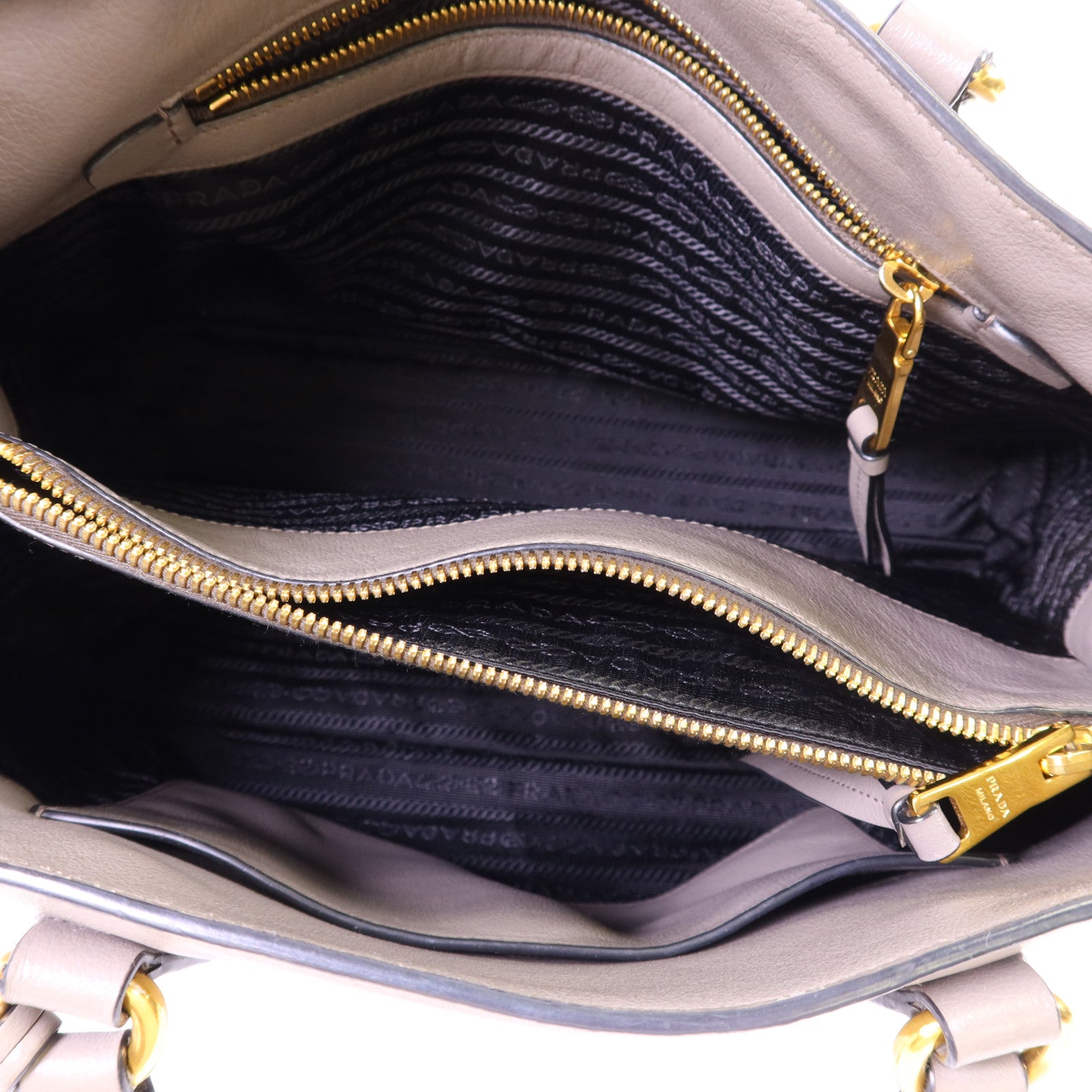 PRADA 牛皮皮革2 Way Shoulder Bag金扣手挽肩背兩用袋