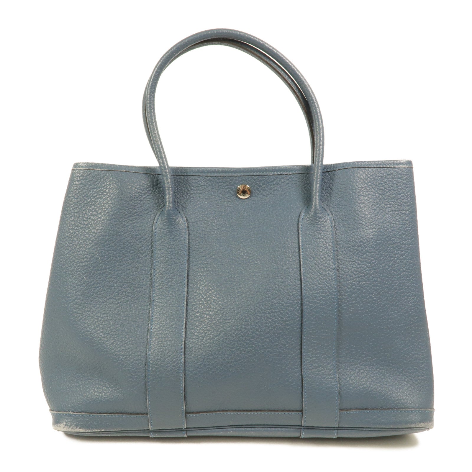 HERMES Garden Party PM手挽袋Blue Orage