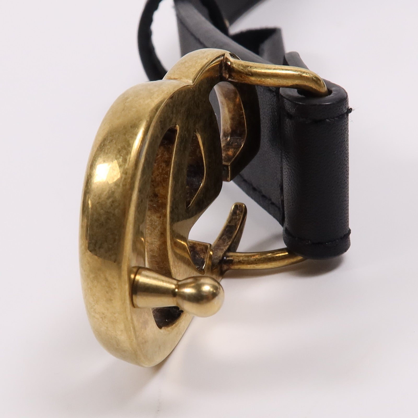 GUCCI 牛皮皮革Belt金扣皮帶