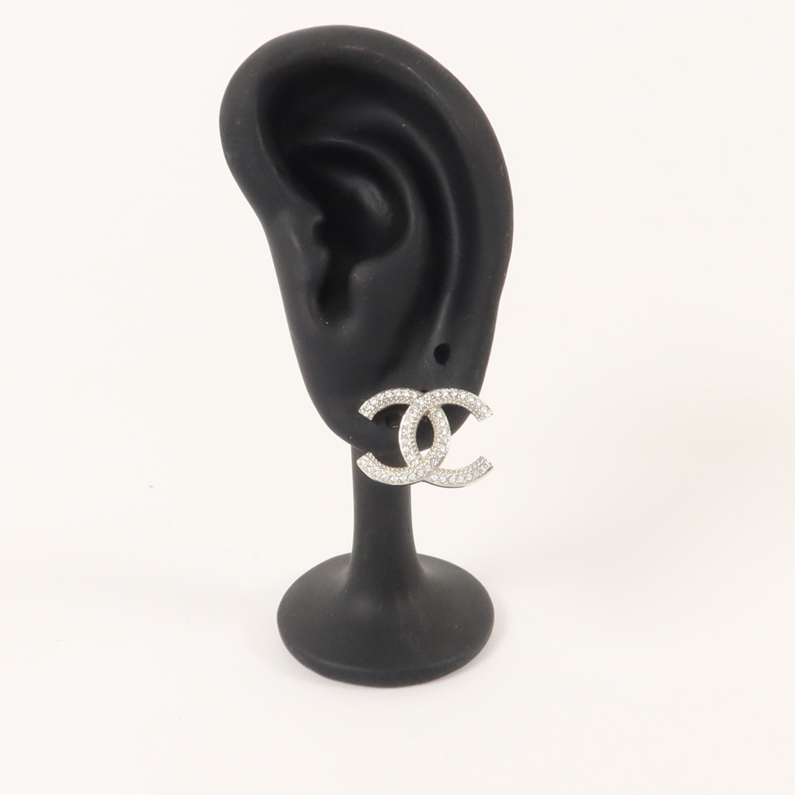 CHANEL 金屬/水晶Pierced Earring耳環