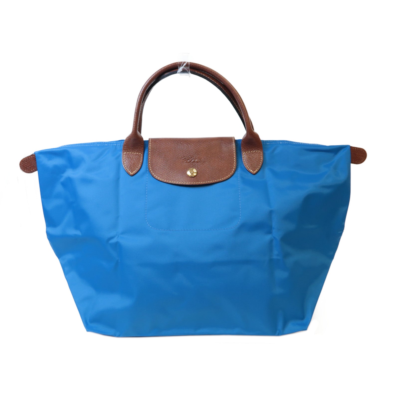 Longchamp 【激減優惠】尼龍Le Pliage金扣肩背袋藍色