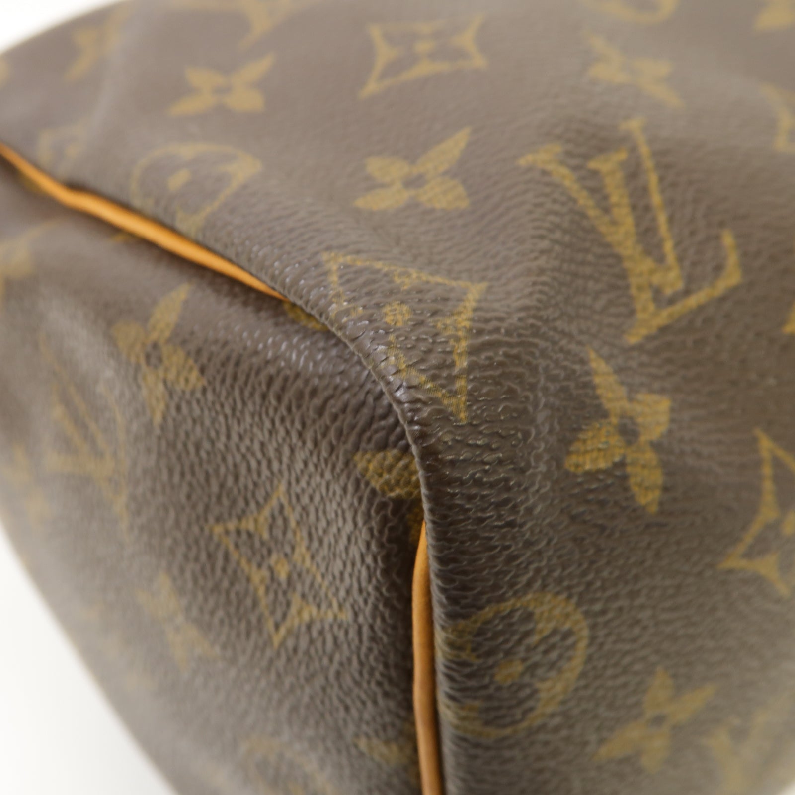 LOUIS VUITTON Monogram Speedy 25金扣手挽袋棕色