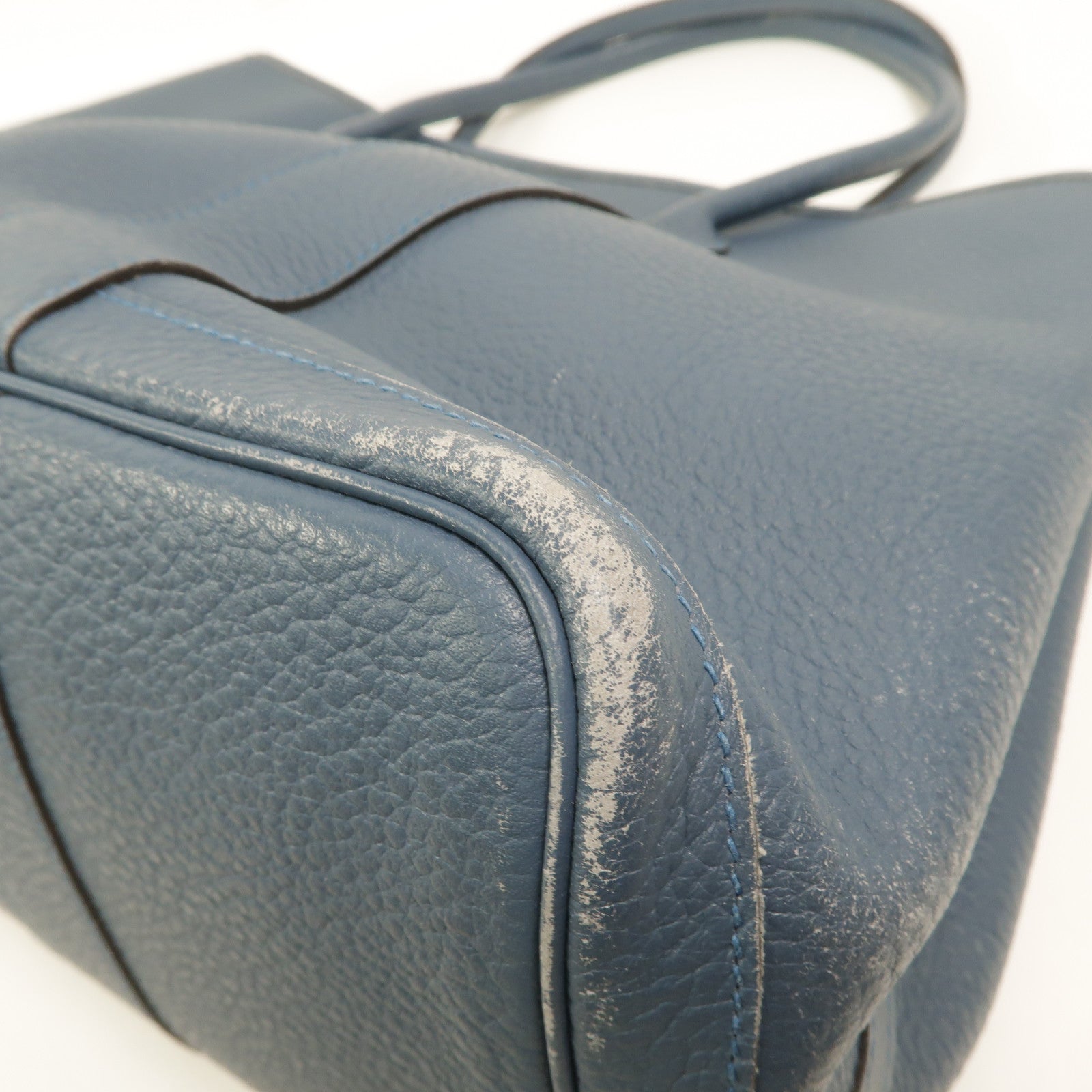 HERMES Garden Party PM手挽袋Blue Orage