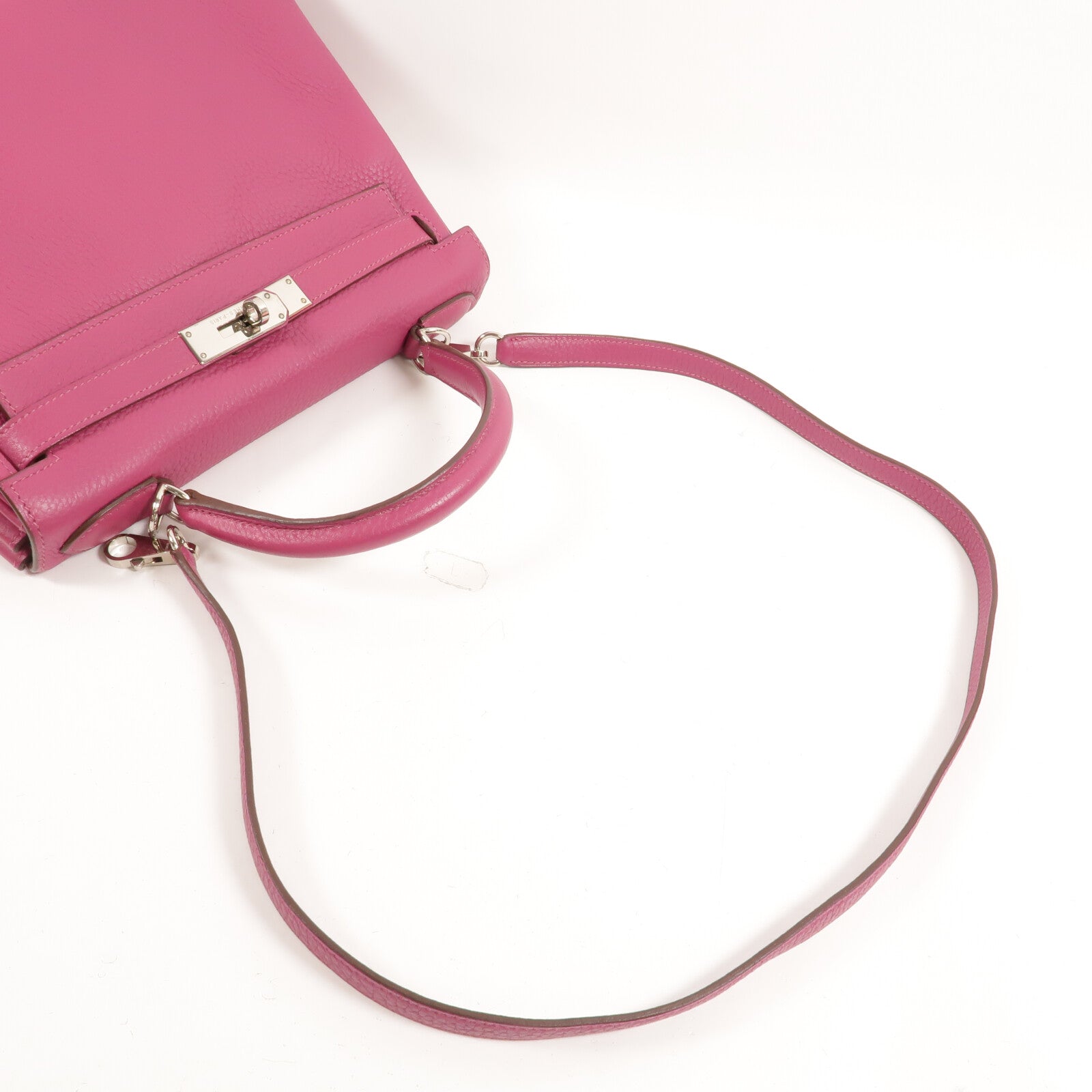 HERMES Clemence皮革Kelly 28手挽肩背兩用袋Tosca