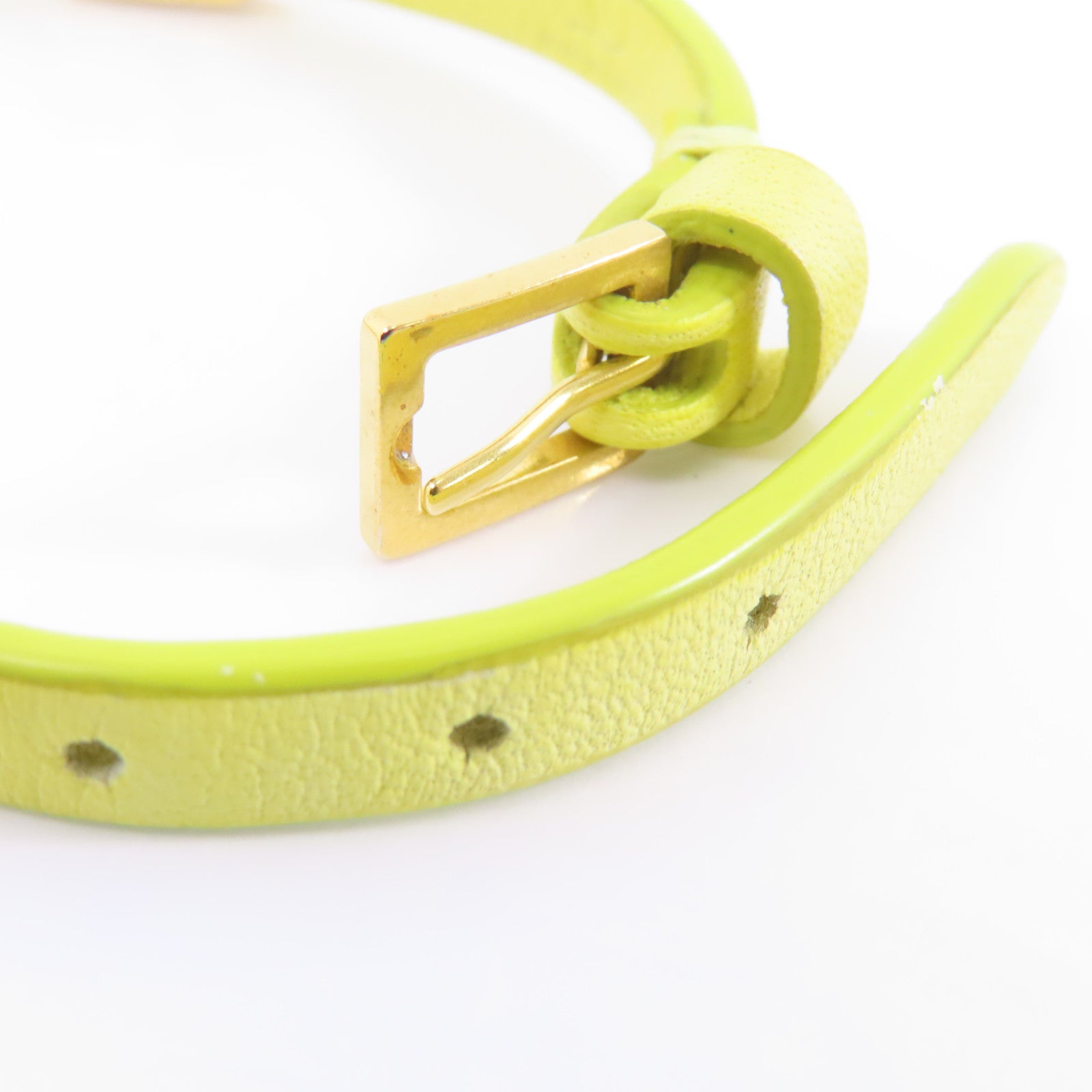 Valentino 牛皮皮革/金屬Bracelet手鏈黃色/金色