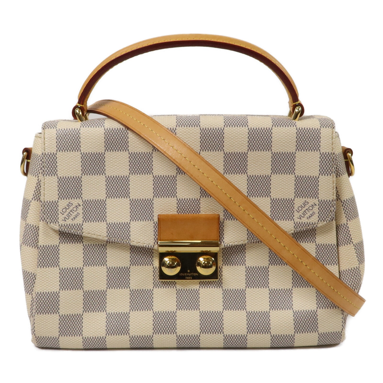 LOUIS VUITTON Damier Croisette手挽肩背兩用袋