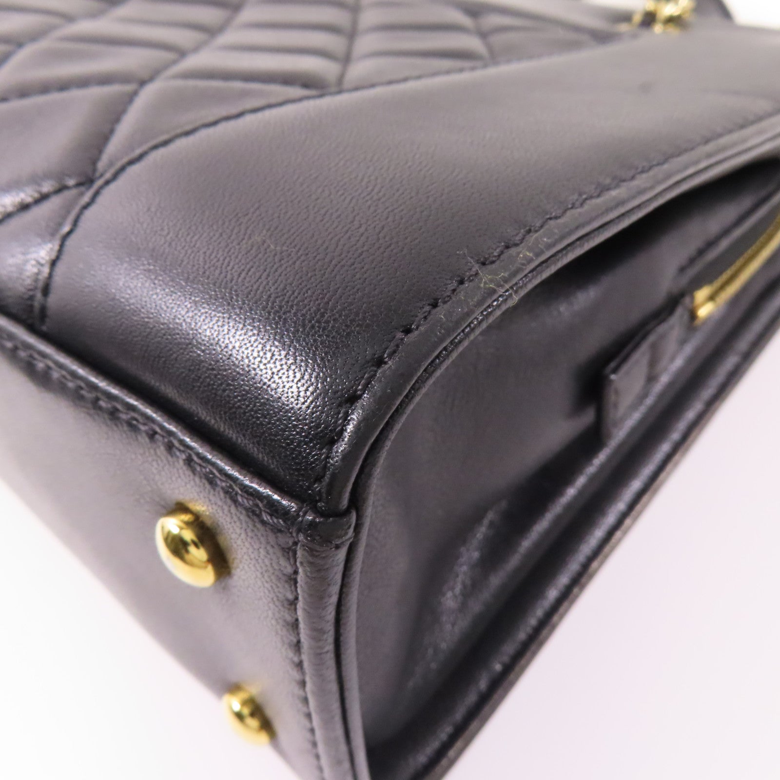 CHANEL 羊皮皮革Shoulder Bag金扣鏈帶肩背袋