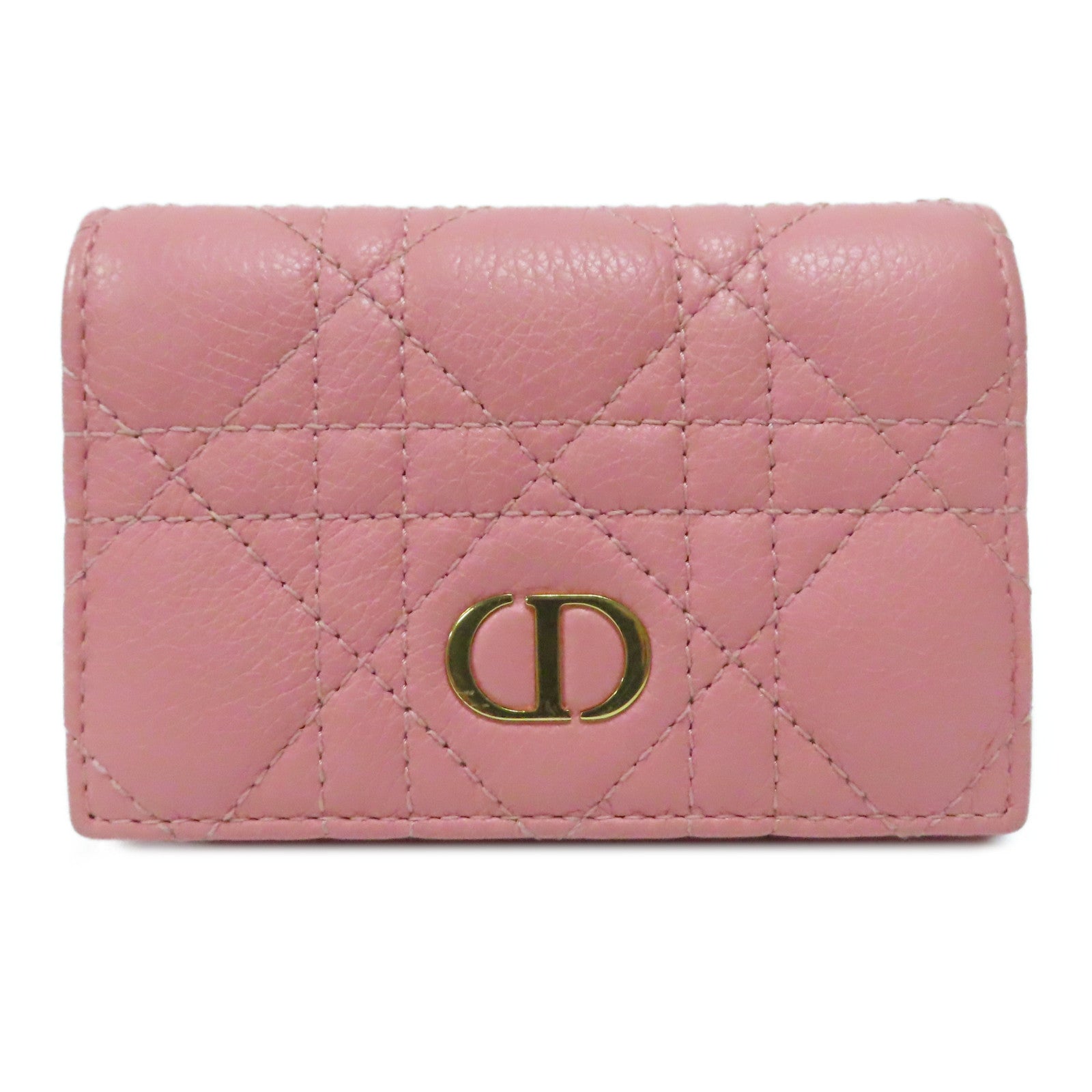 Dior 【激減優惠】羊皮皮革Card Case金扣卡片套粉紅色