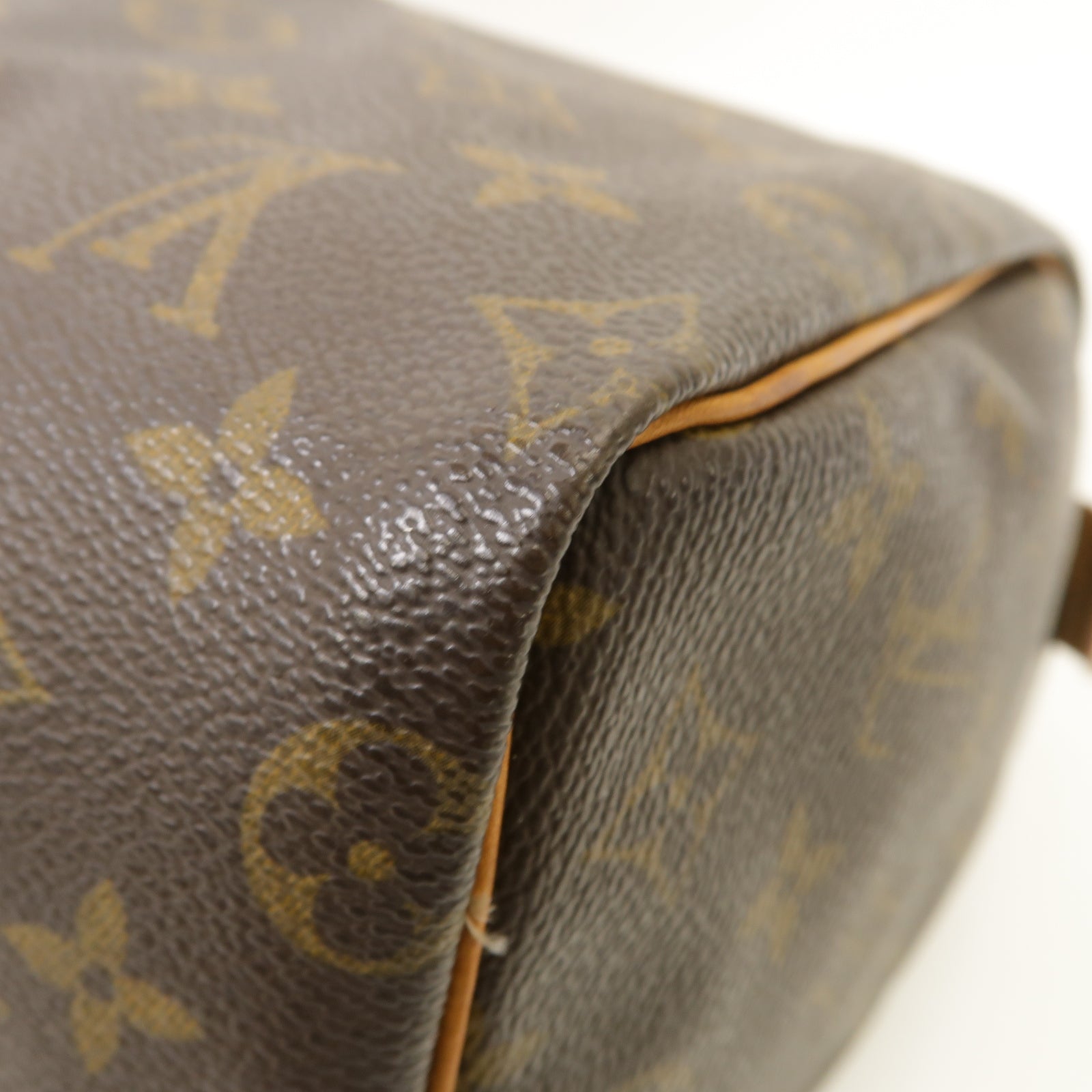 LOUIS VUITTON Monogram Speedy 25金扣手挽袋棕色