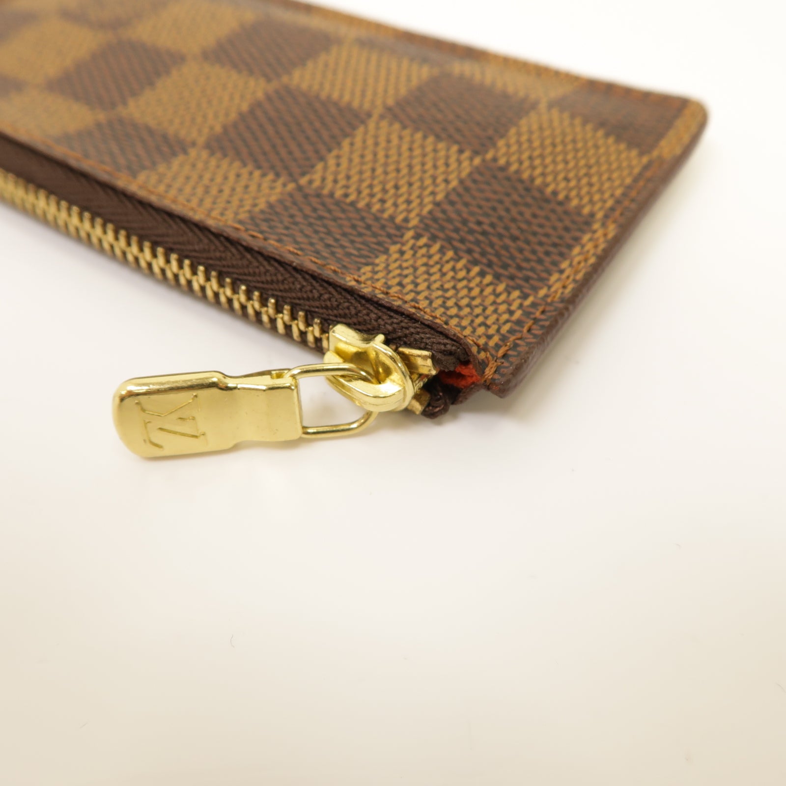 LOUIS VUITTON Damier Key Case金扣鎖匙包棕色