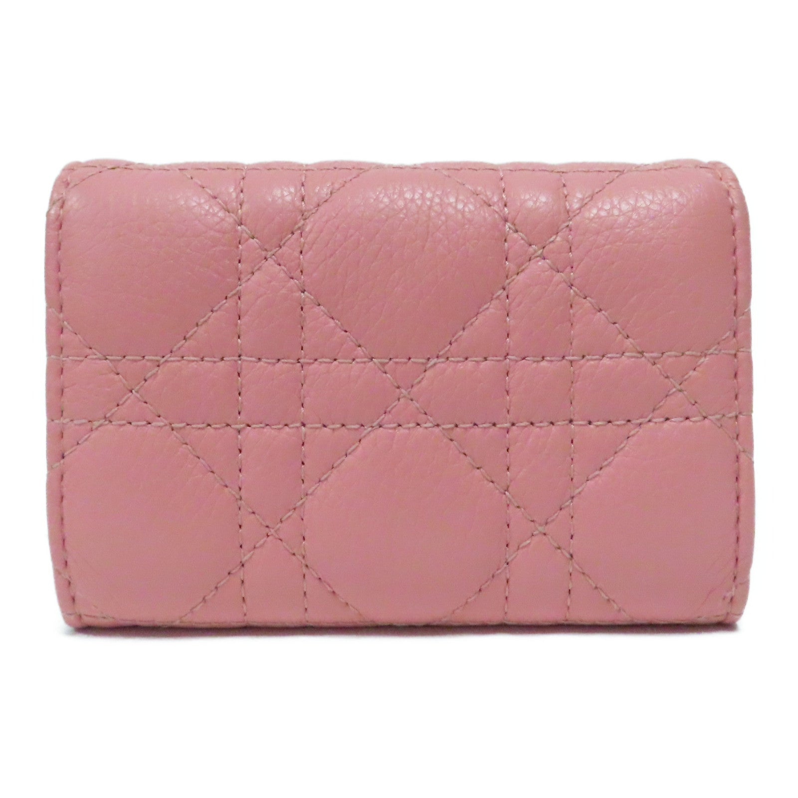 Dior 【激減優惠】羊皮皮革Card Case金扣卡片套粉紅色