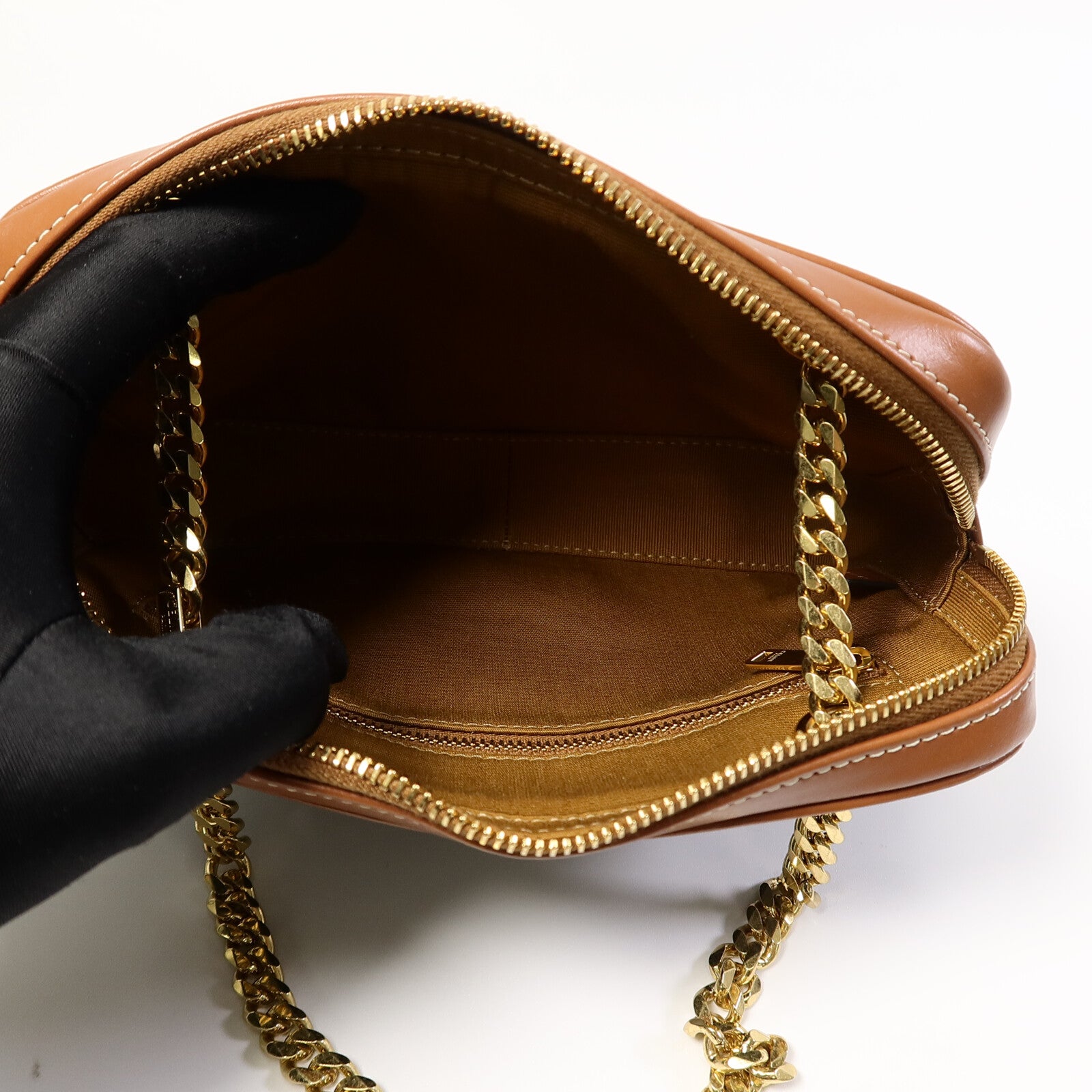 CELINE 塗層帆布Small Patapans鏈帶肩背袋