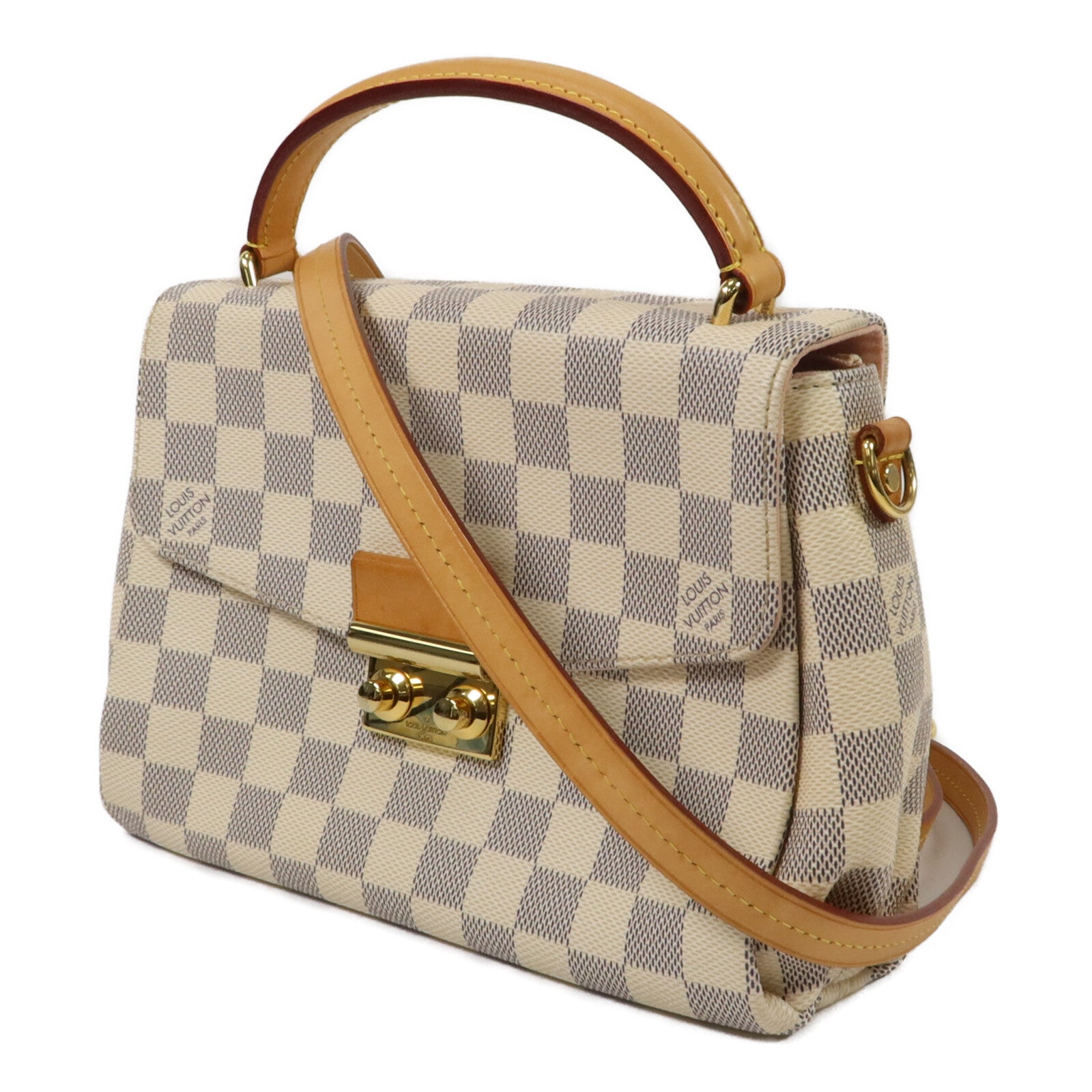 LOUIS VUITTON Damier Croisette手挽肩背兩用袋