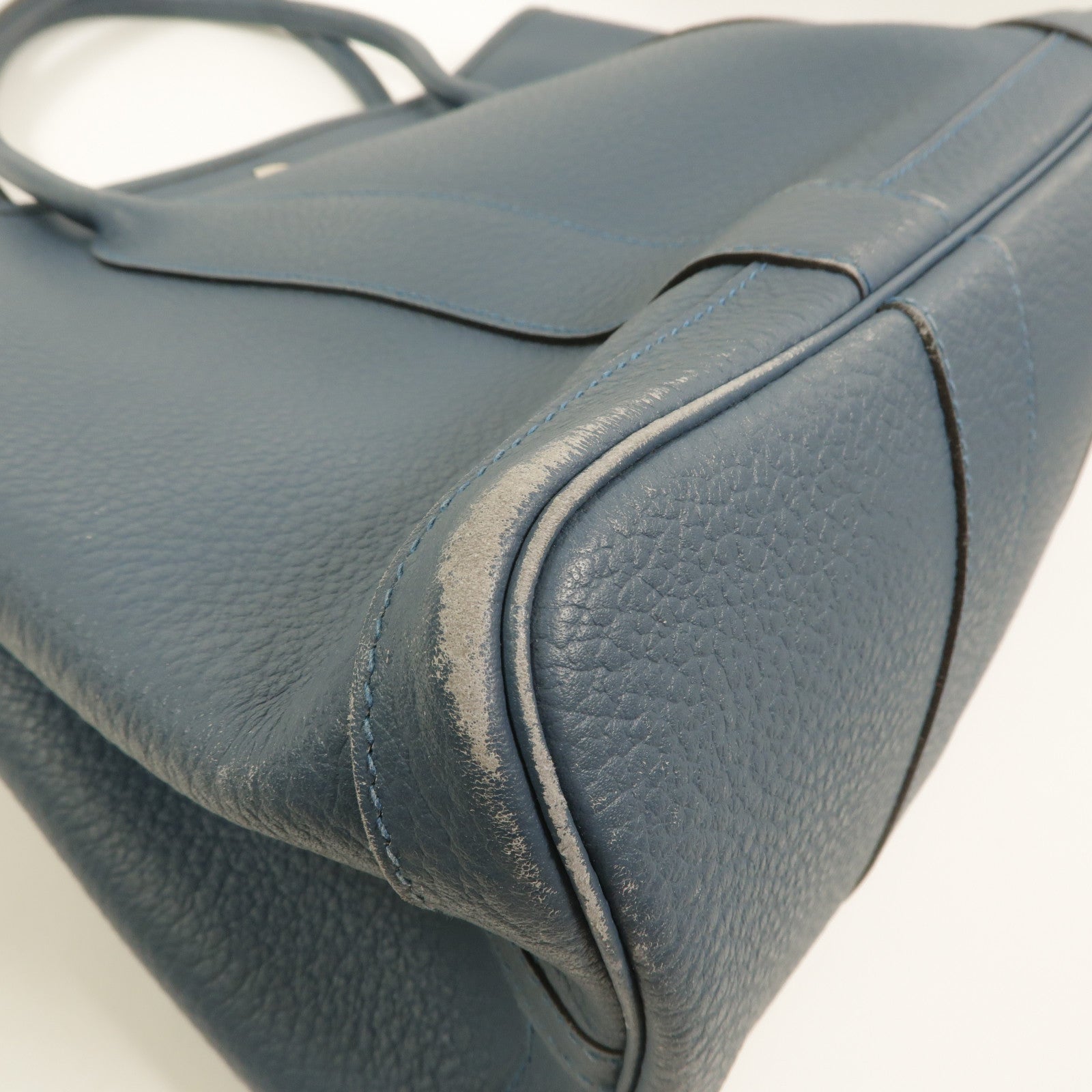 HERMES Garden Party PM手挽袋Blue Orage