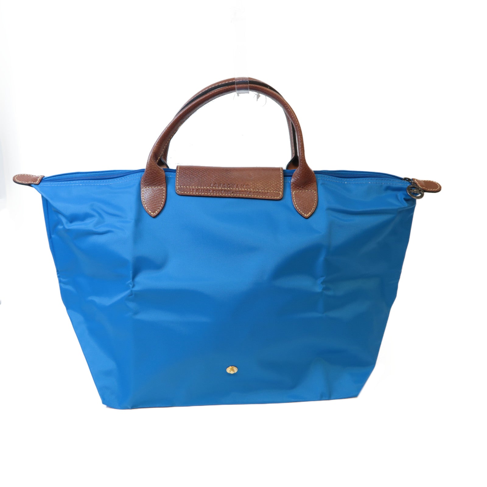 Longchamp 【激減優惠】尼龍Le Pliage金扣肩背袋藍色