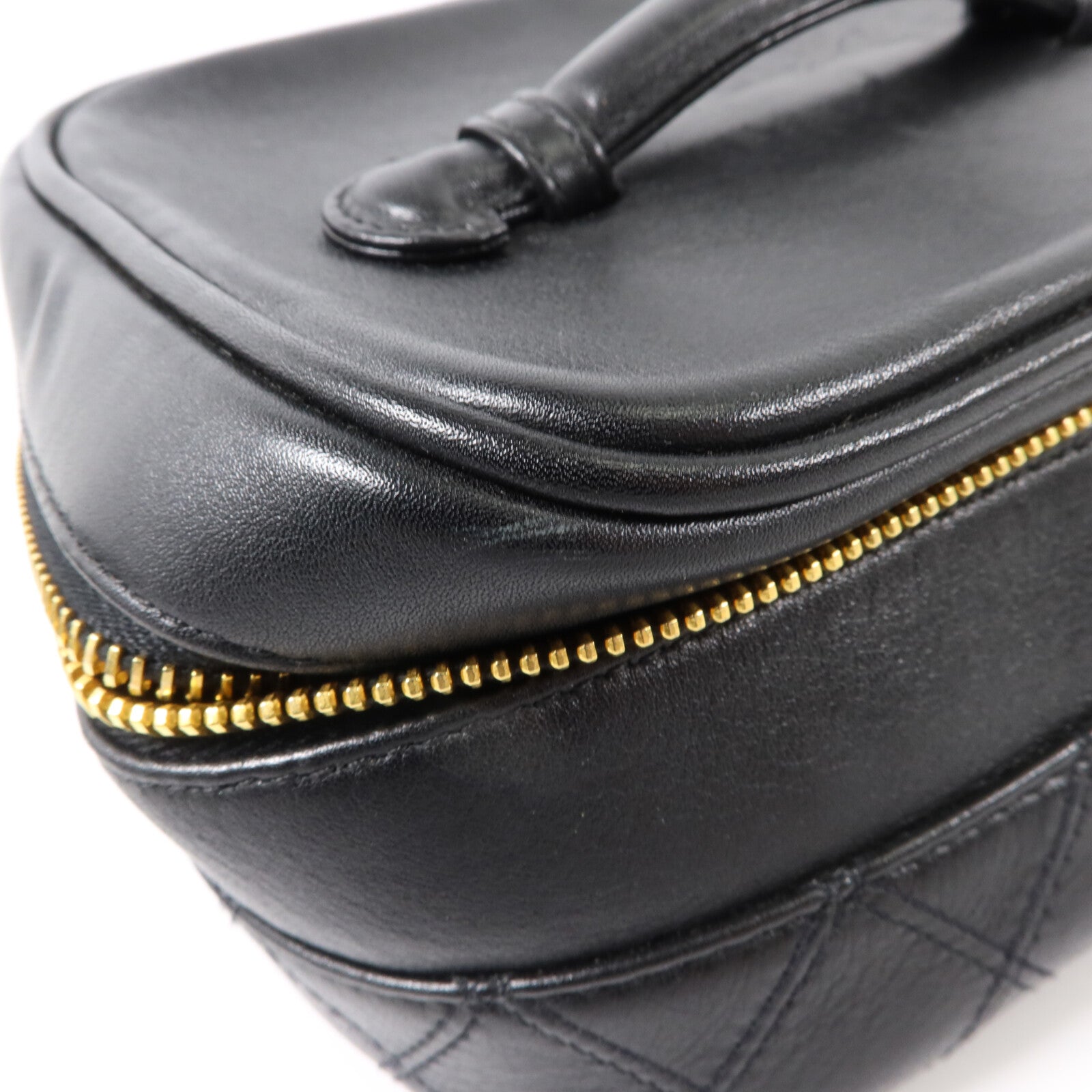CHANEL 牛皮皮革Vintage Vanity Case金扣化妝袋