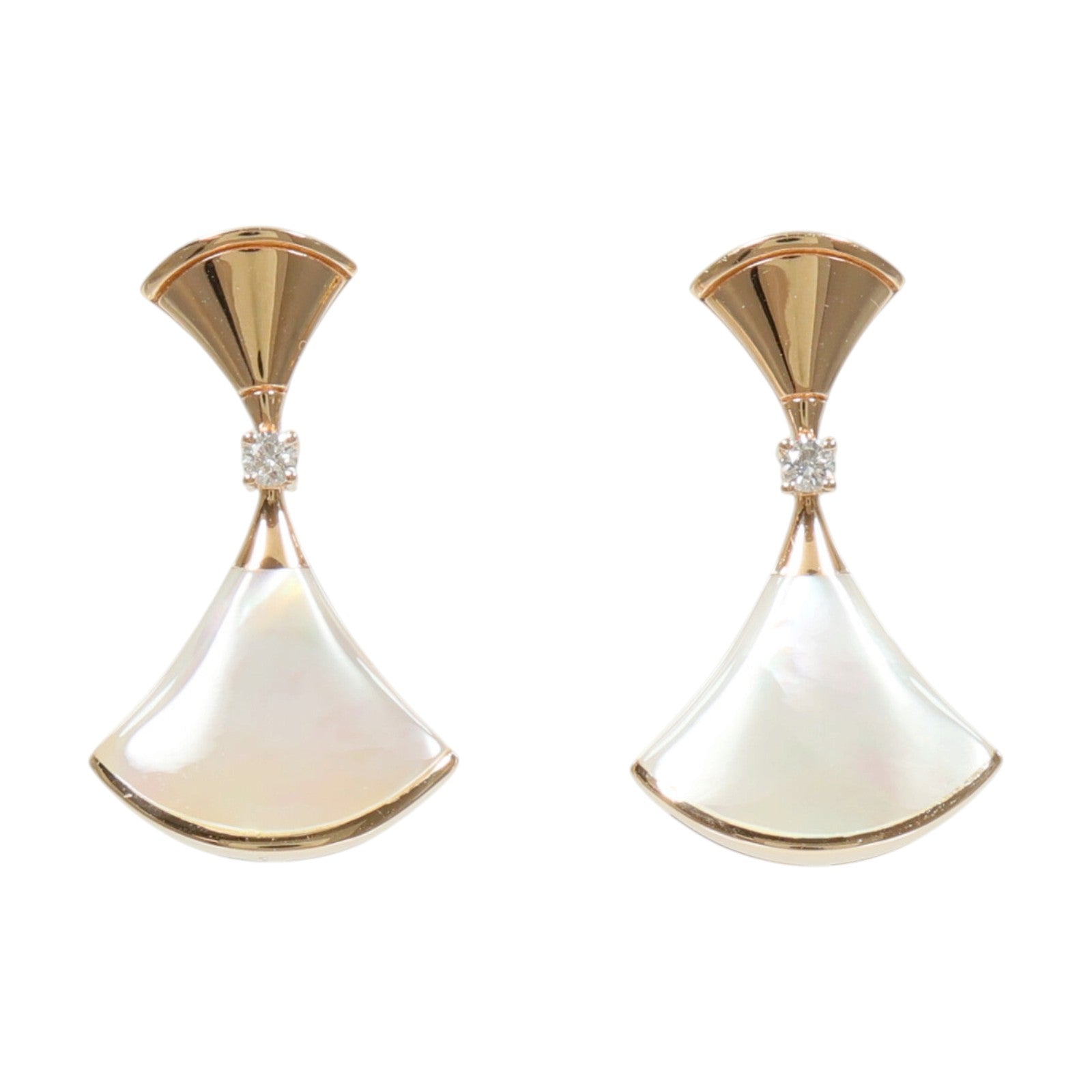 BVLGARI 18K玫瑰金Divas' Dream Earrings珍珠母貝耳環
