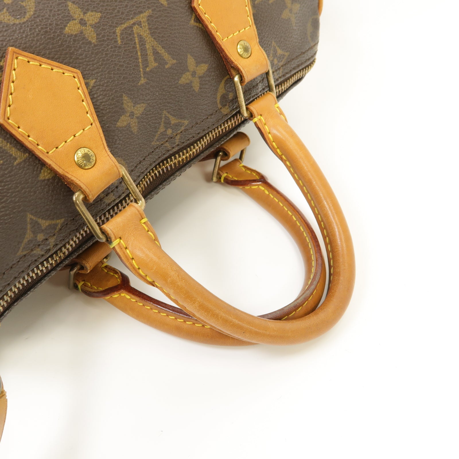 LOUIS VUITTON Monogram Speedy 25金扣手挽袋棕色