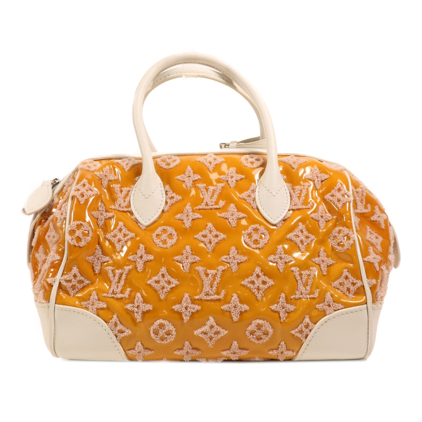 LOUIS VUITTON Monogram Bouclettes Speedy Round銀扣手挽袋