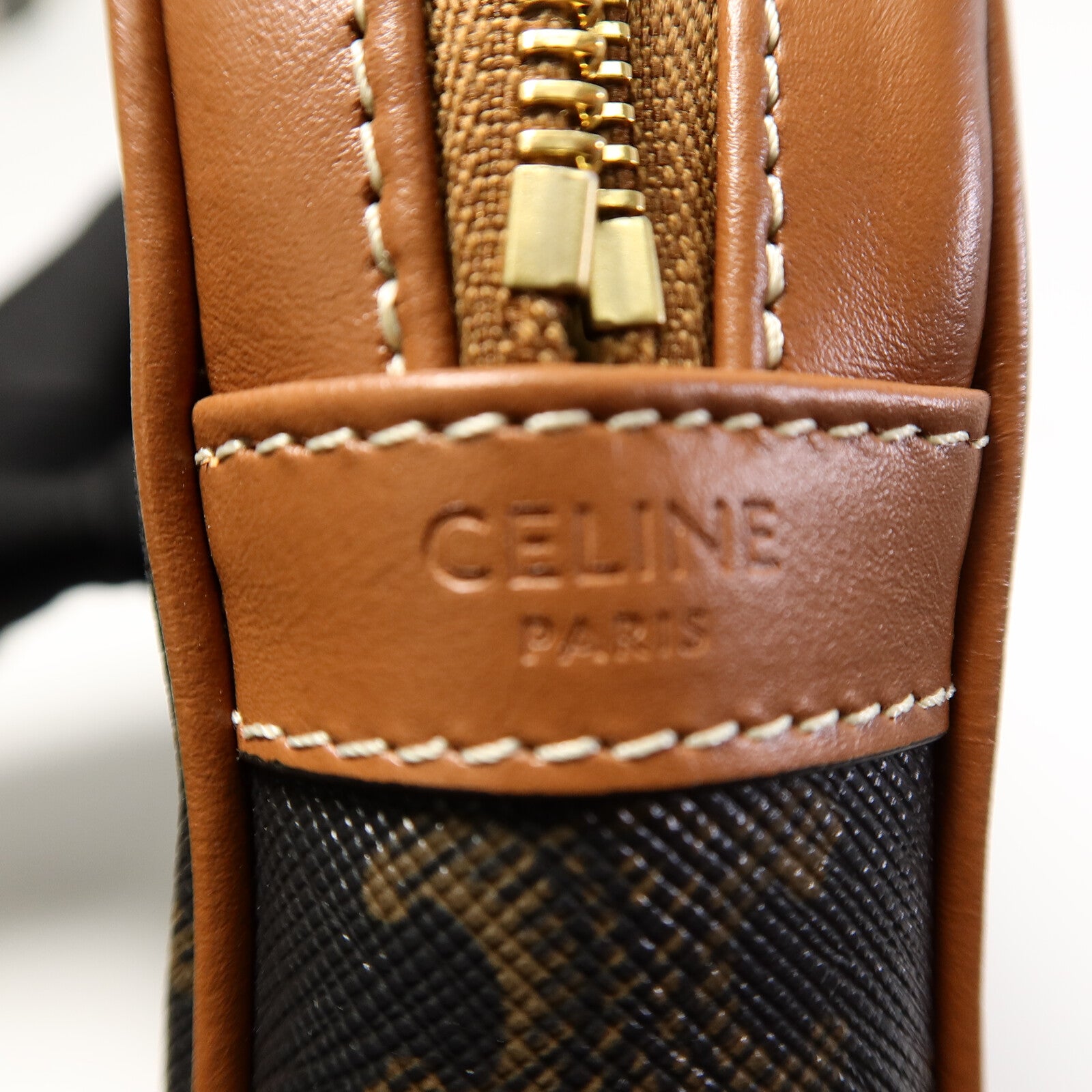 CELINE 塗層帆布Small Patapans鏈帶肩背袋