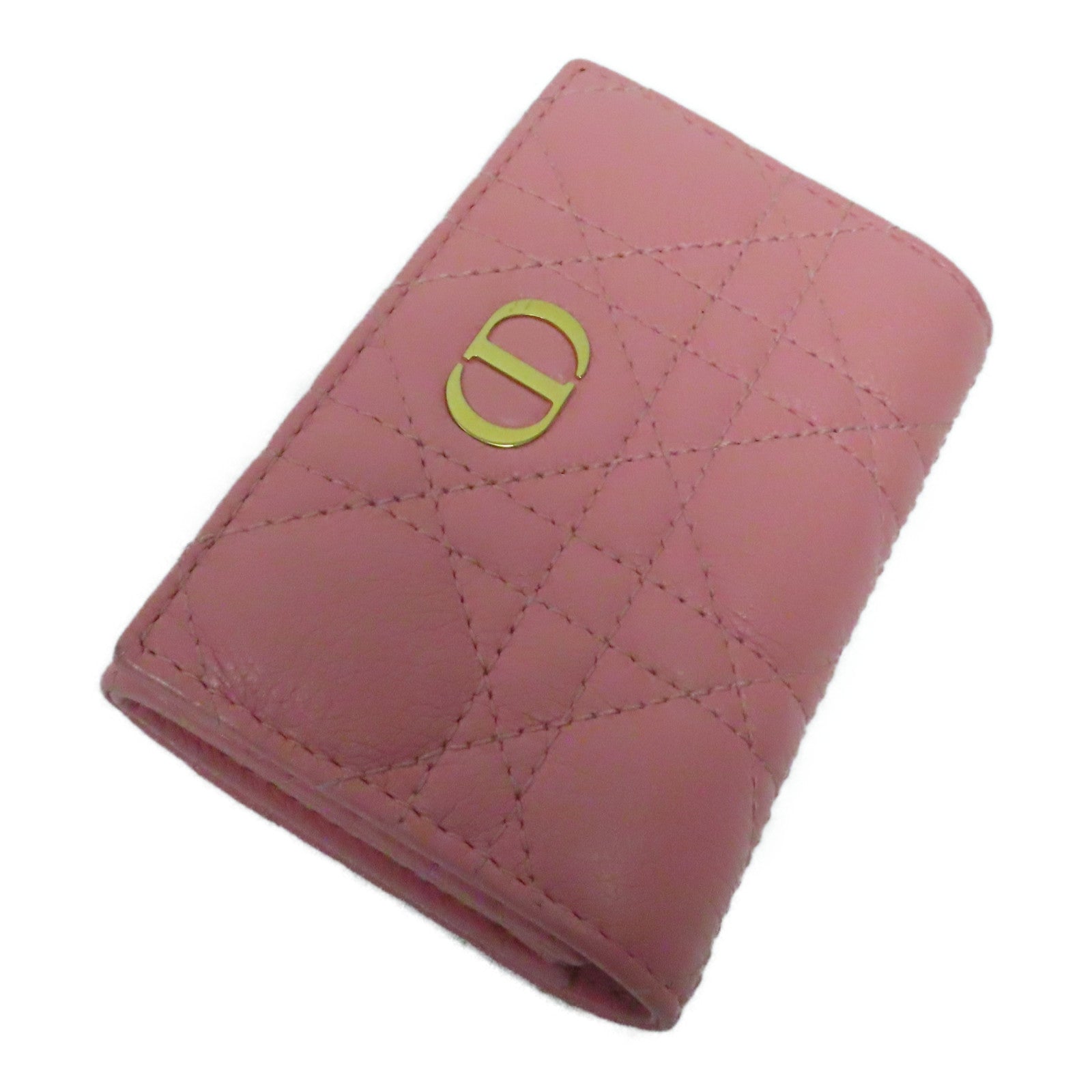 Dior 【激減優惠】羊皮皮革Card Case金扣卡片套粉紅色