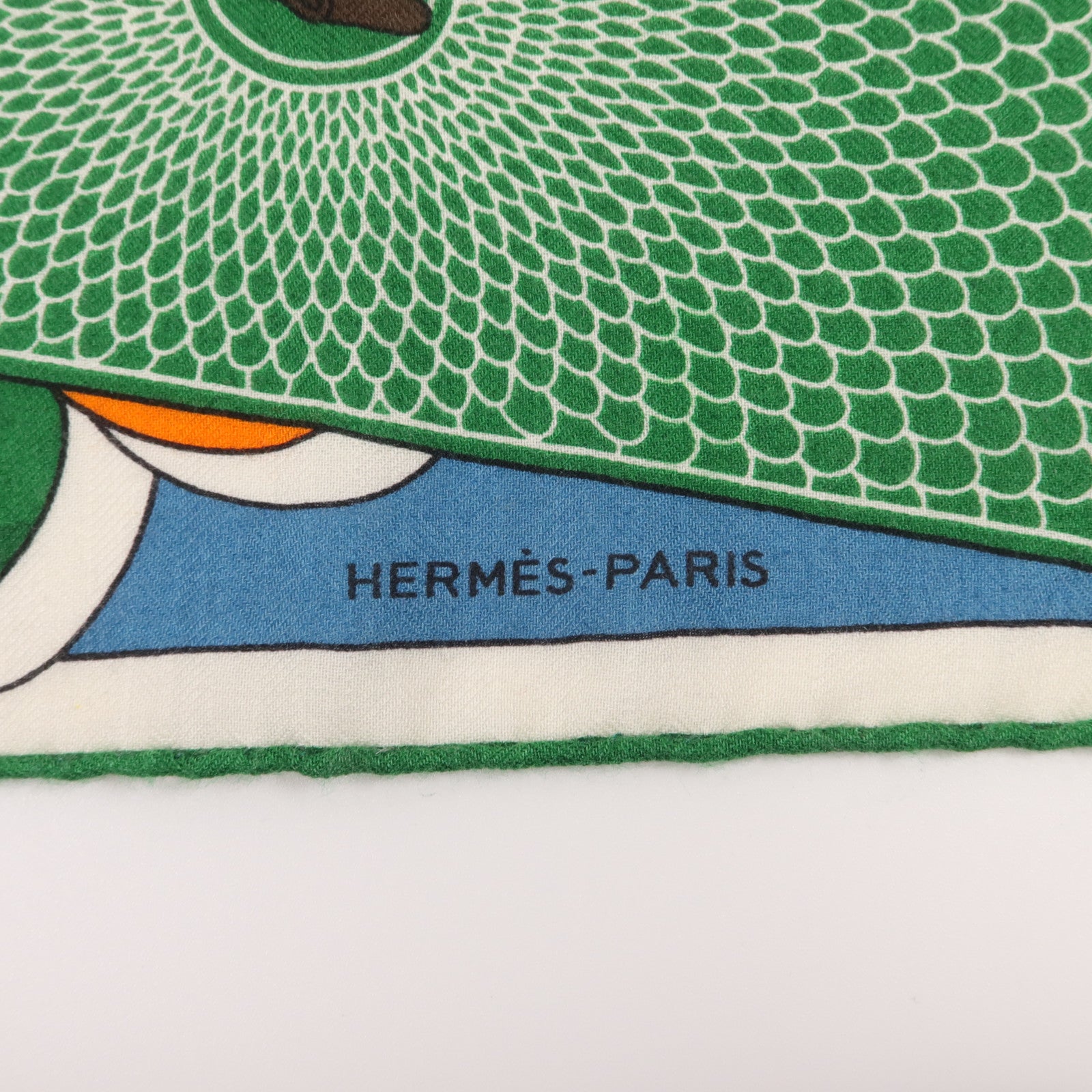 HERMES 羊絨/絲質Scarf 100X100cm絲巾