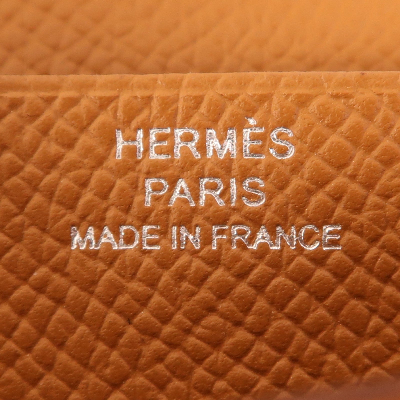 HERMES Epsom皮革Bearn Long Wallet銀扣長錢包Gold