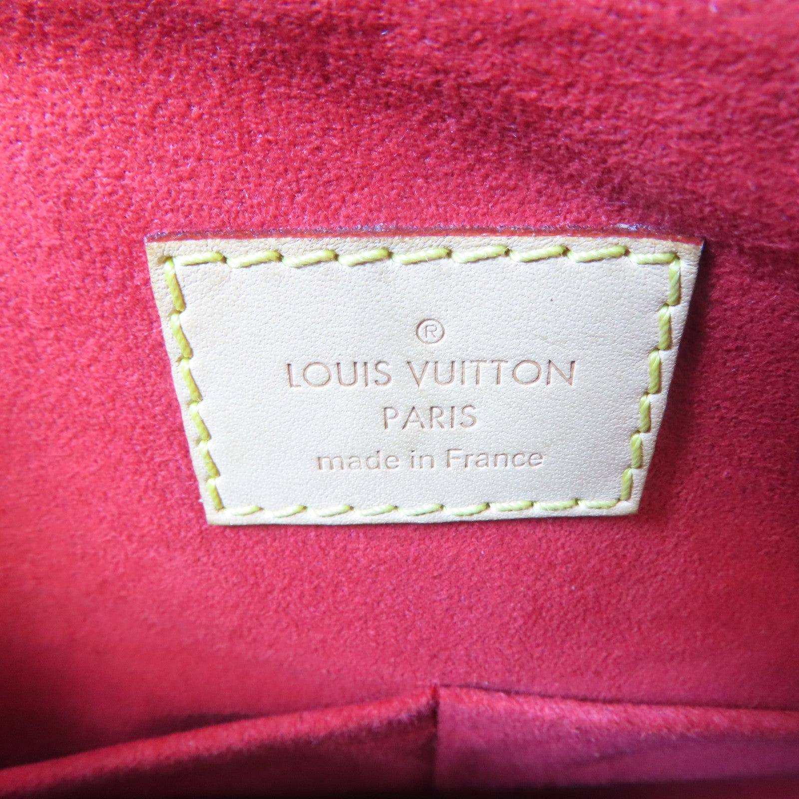 LOUIS VUITTON Monogram Pallas MM金扣手挽肩背兩用袋啡色/紅色