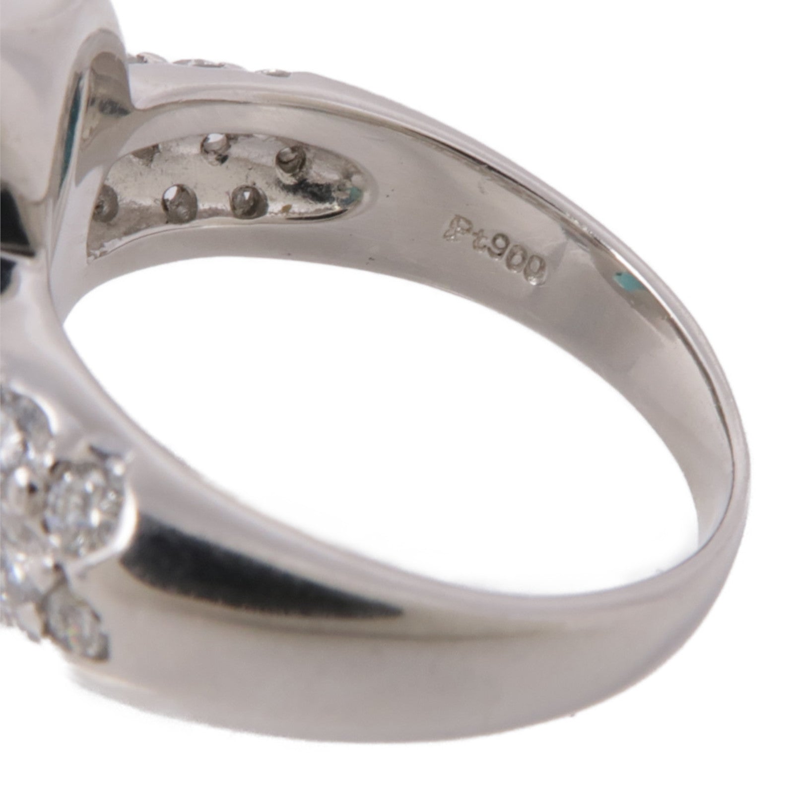 JEWELRY PT900鉑金Tourmaline Diamond Ring戒指US#6.25
