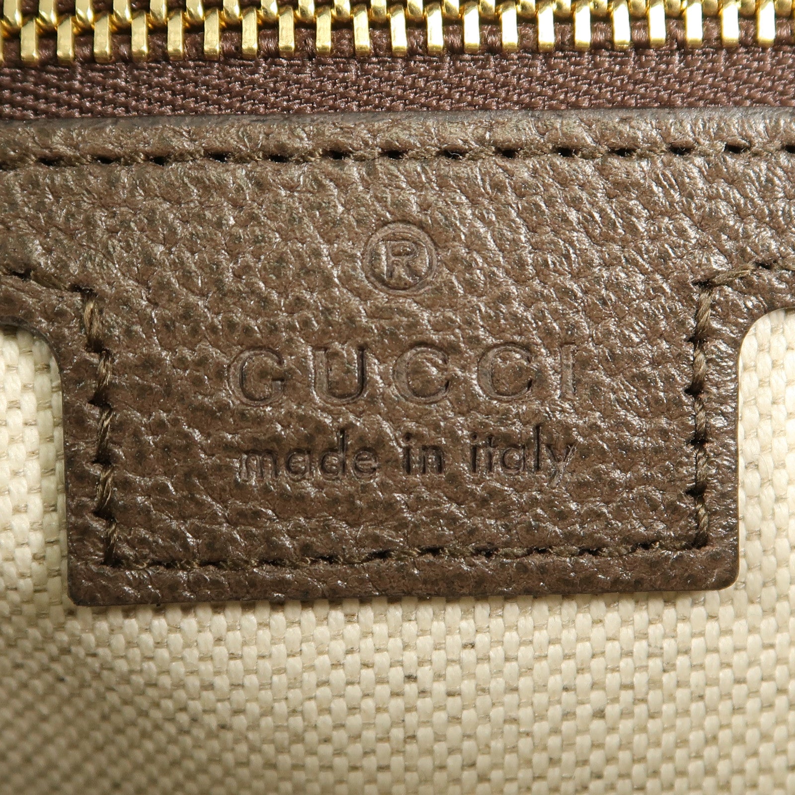 GUCCI 塗層帆布Ophidia GG金扣肩背袋