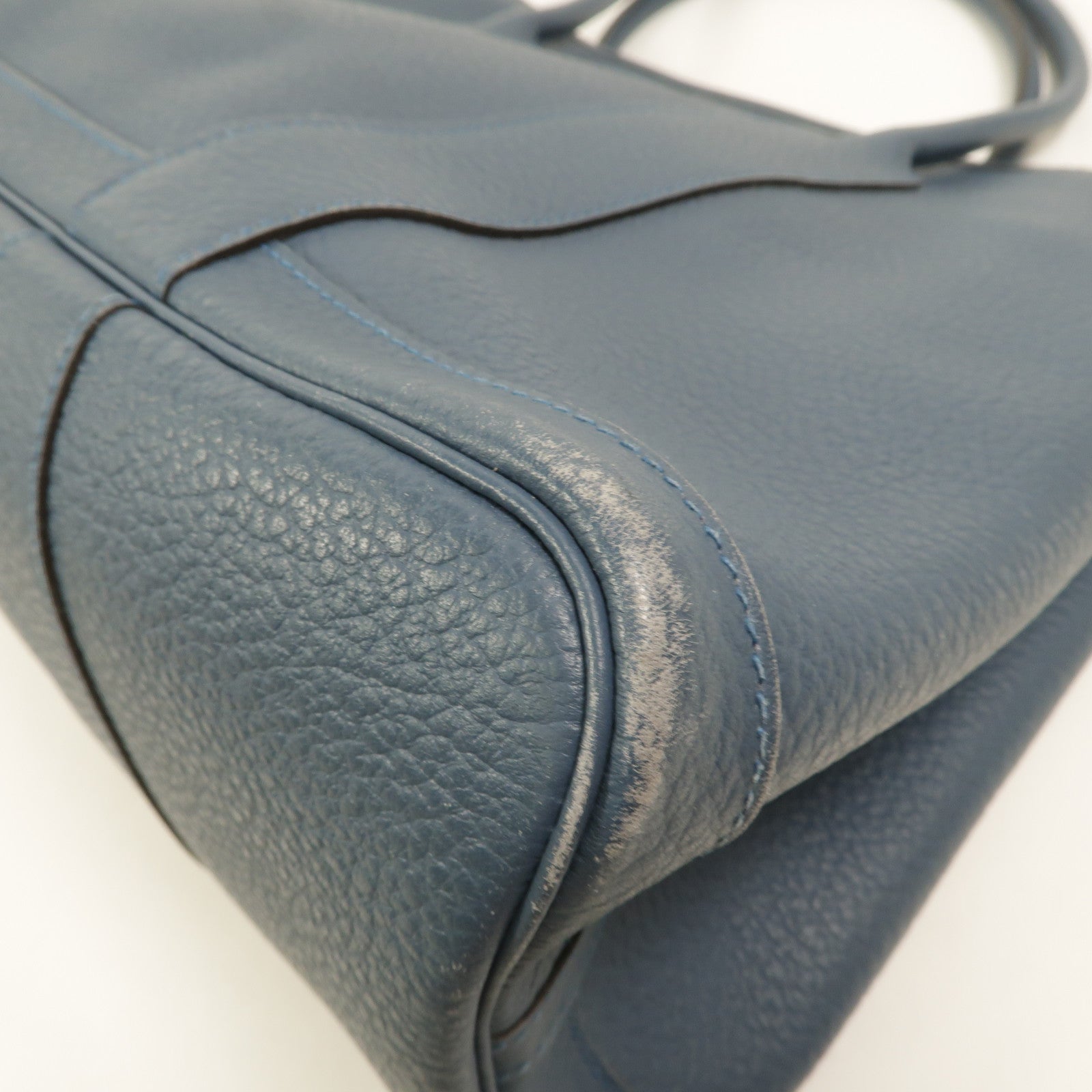 HERMES Garden Party PM手挽袋Blue Orage