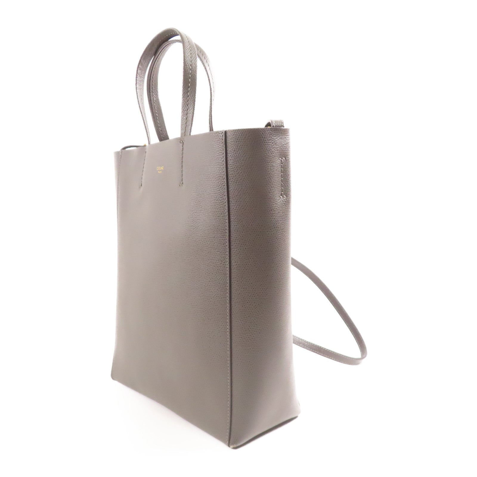 CELINE 皮革Vertical Cabas金扣手挽肩背兩用袋
