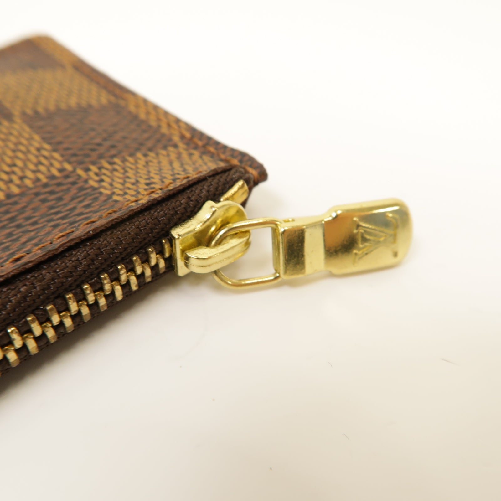 LOUIS VUITTON Damier Key Case金扣鎖匙包棕色