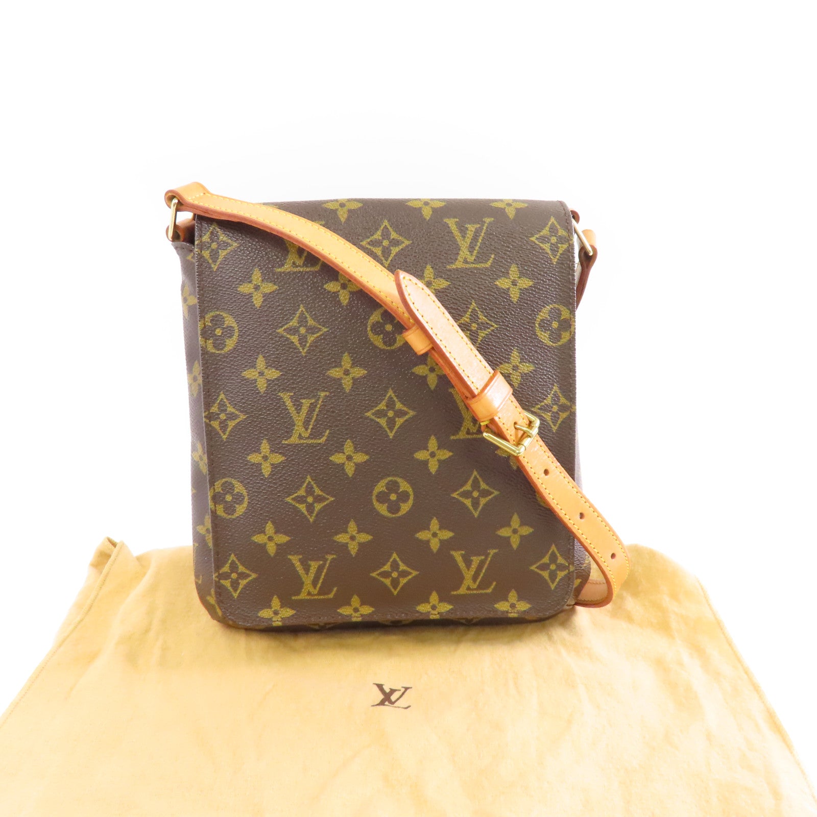 LOUIS VUITTON 【激減優惠】Monogram Musette Salsa金扣肩背袋啡色