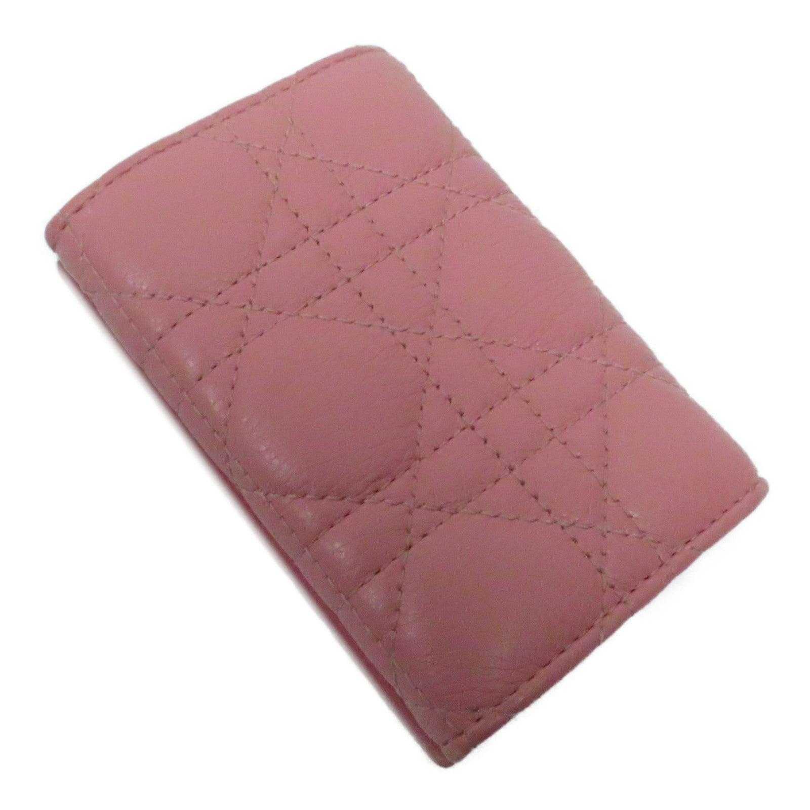 Dior 【激減優惠】羊皮皮革Card Case金扣卡片套粉紅色