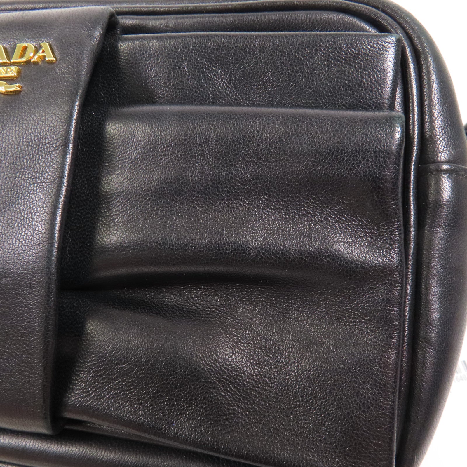 PRADA 羊皮皮革Nappa Fiocco Bow金扣肩背袋