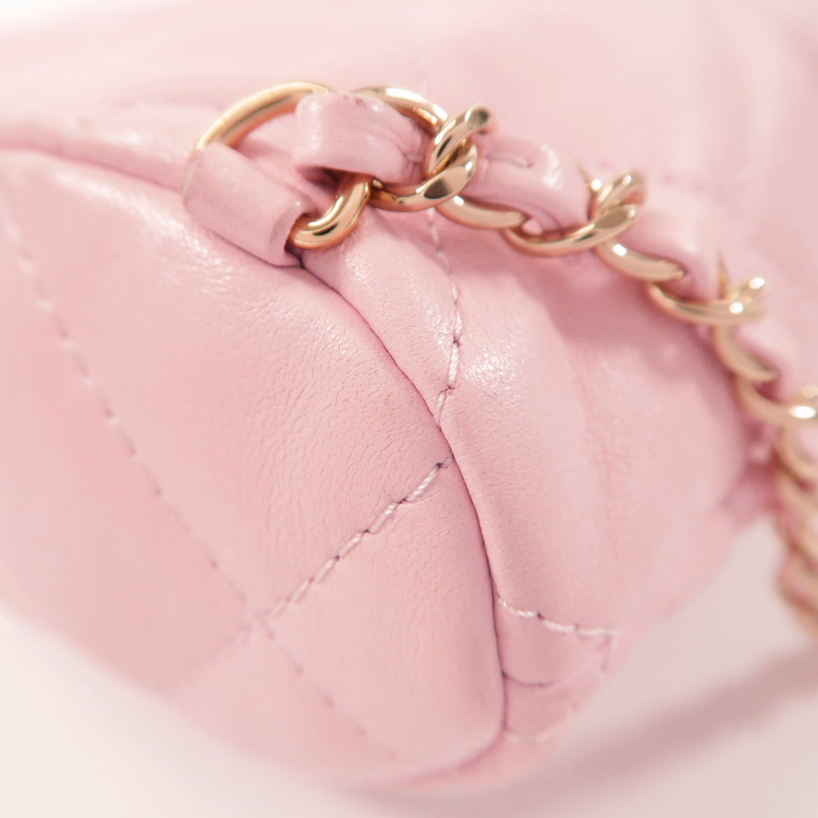 CHANEL 羊皮皮革Backpack金扣背包